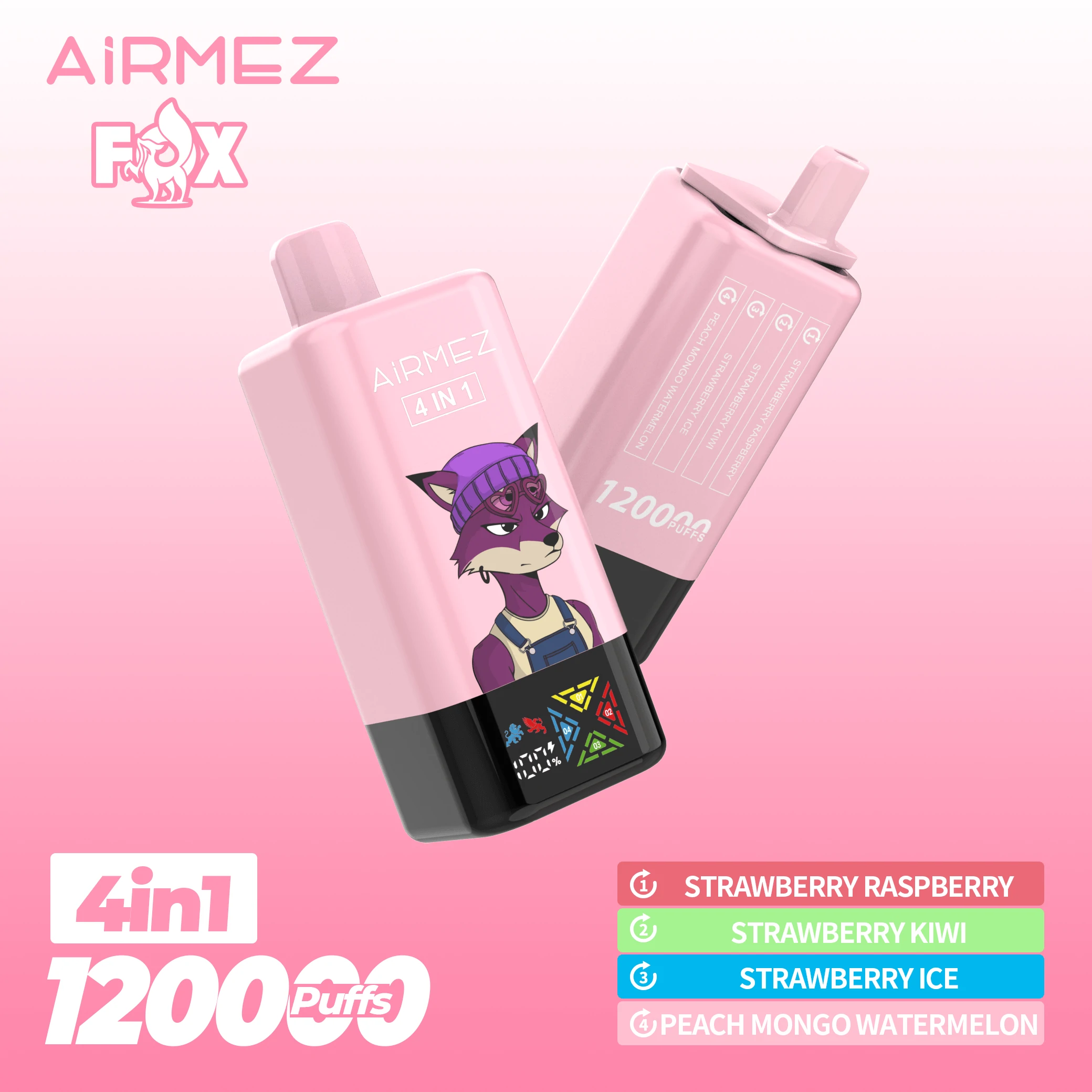 Airmez Fox 120000パフ 4-in-1 使い捨て電子タバコ - image 5