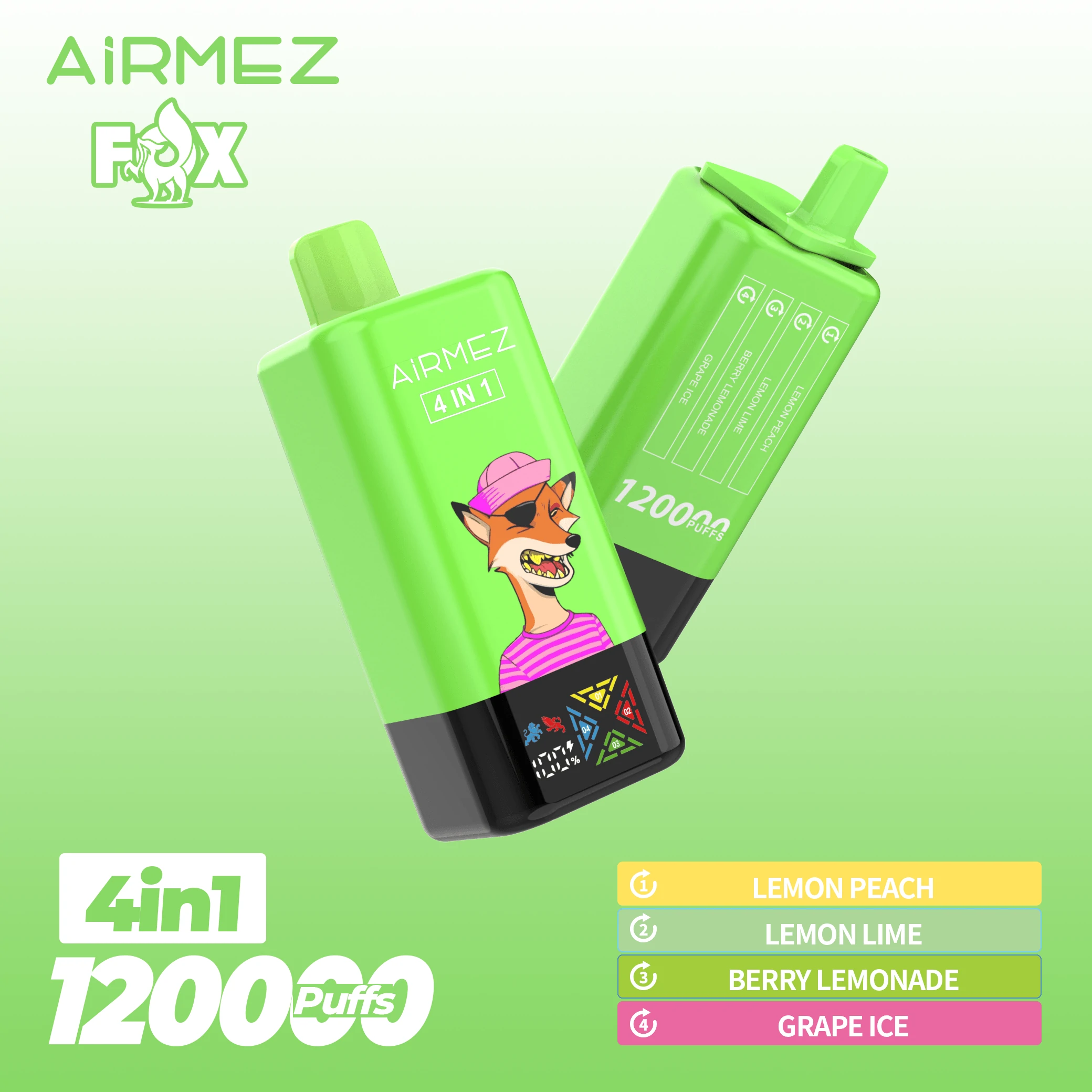 Airmez Fox 120000パフ 4-in-1 使い捨て電子タバコ - image 3