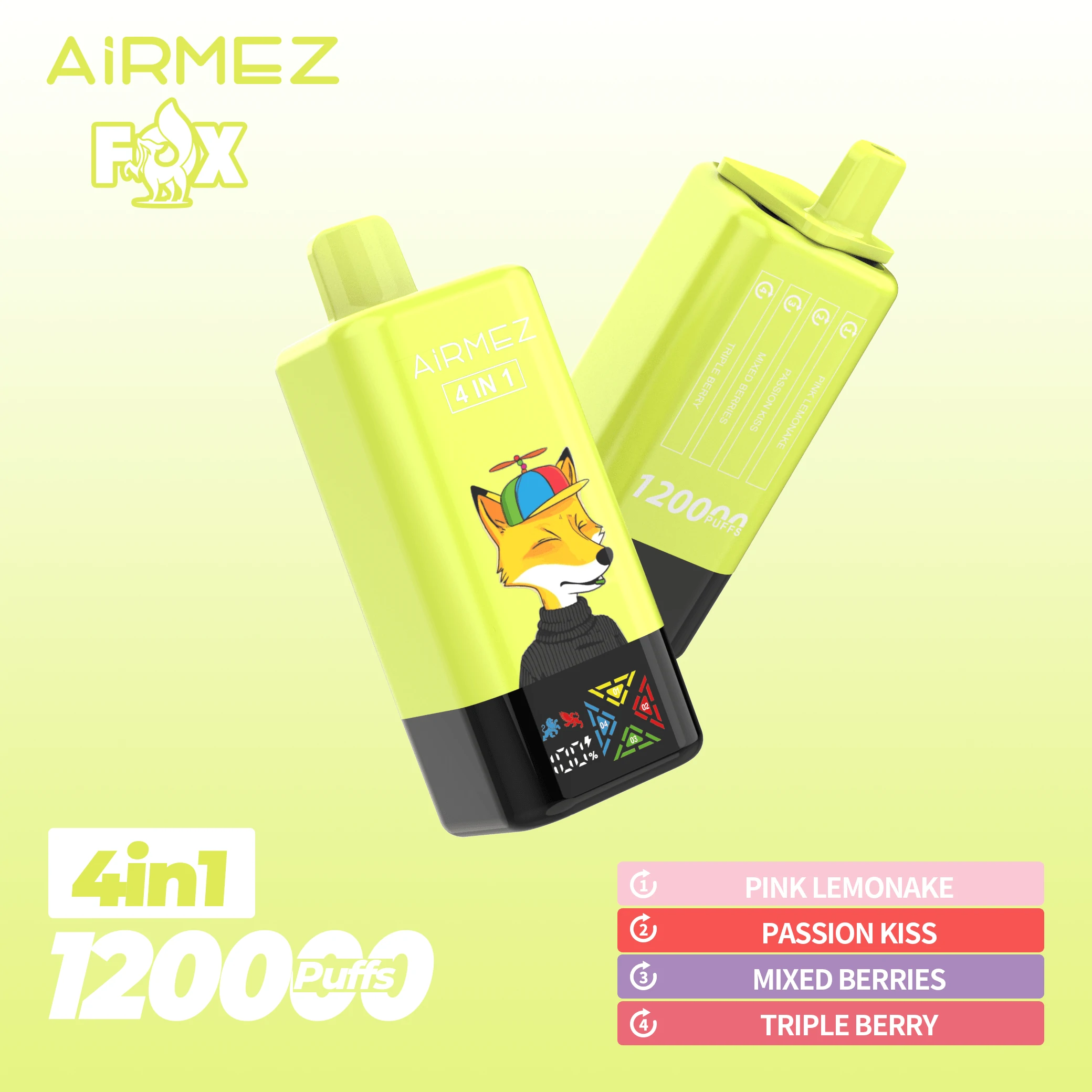 Airmez Fox 120000パフ 4-in-1 使い捨て電子タバコ - image 7