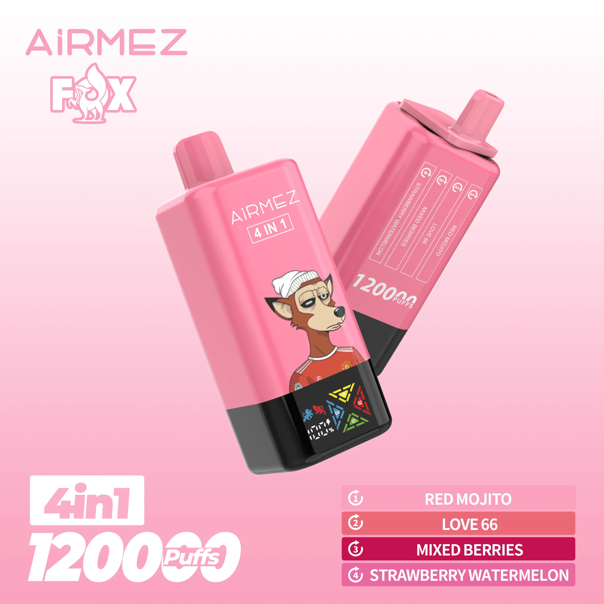 Airmez Fox 120000パフ 4-in-1 使い捨て電子タバコ - image 2