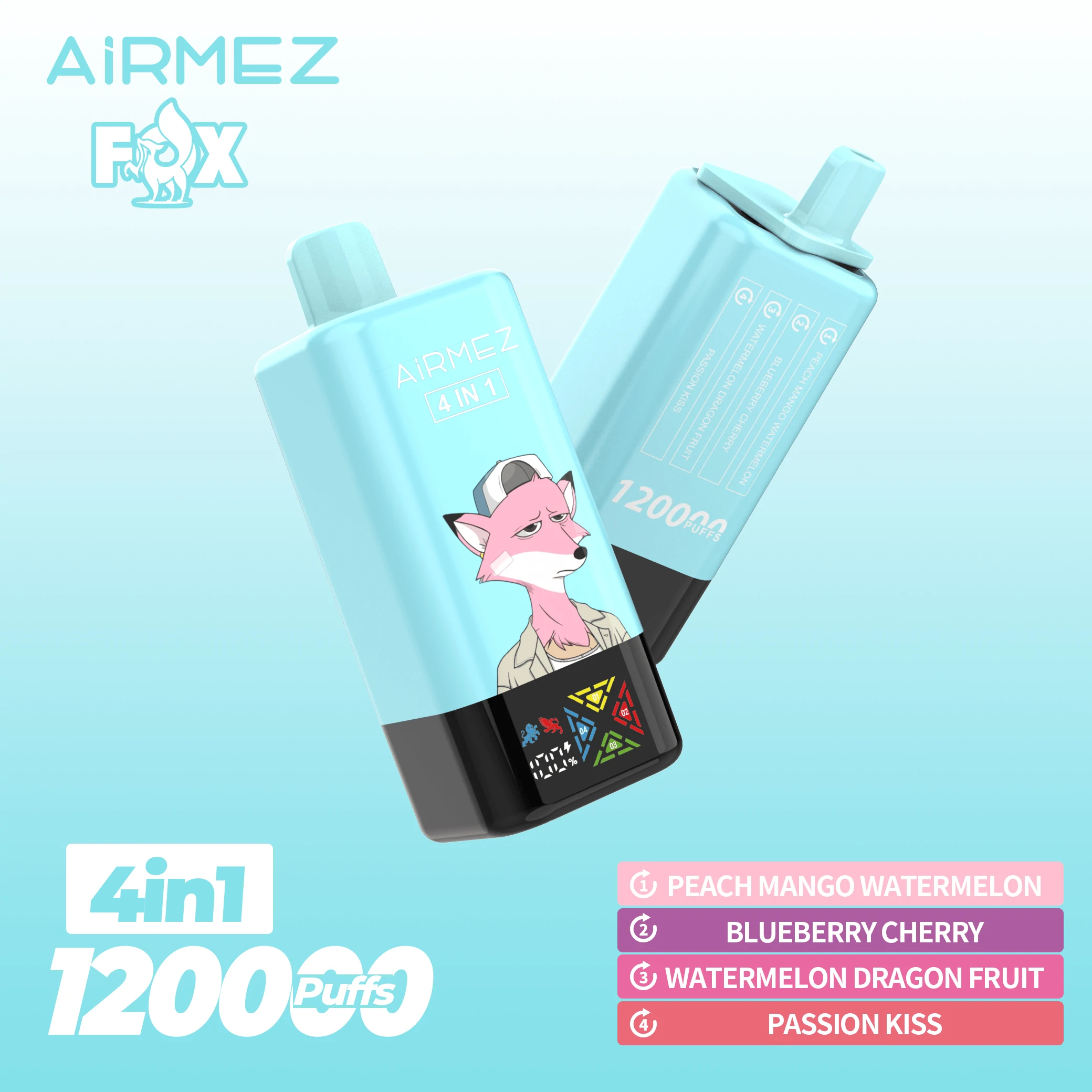 Airmez Fox 120000パフ 4-in-1 使い捨て電子タバコ - image 9