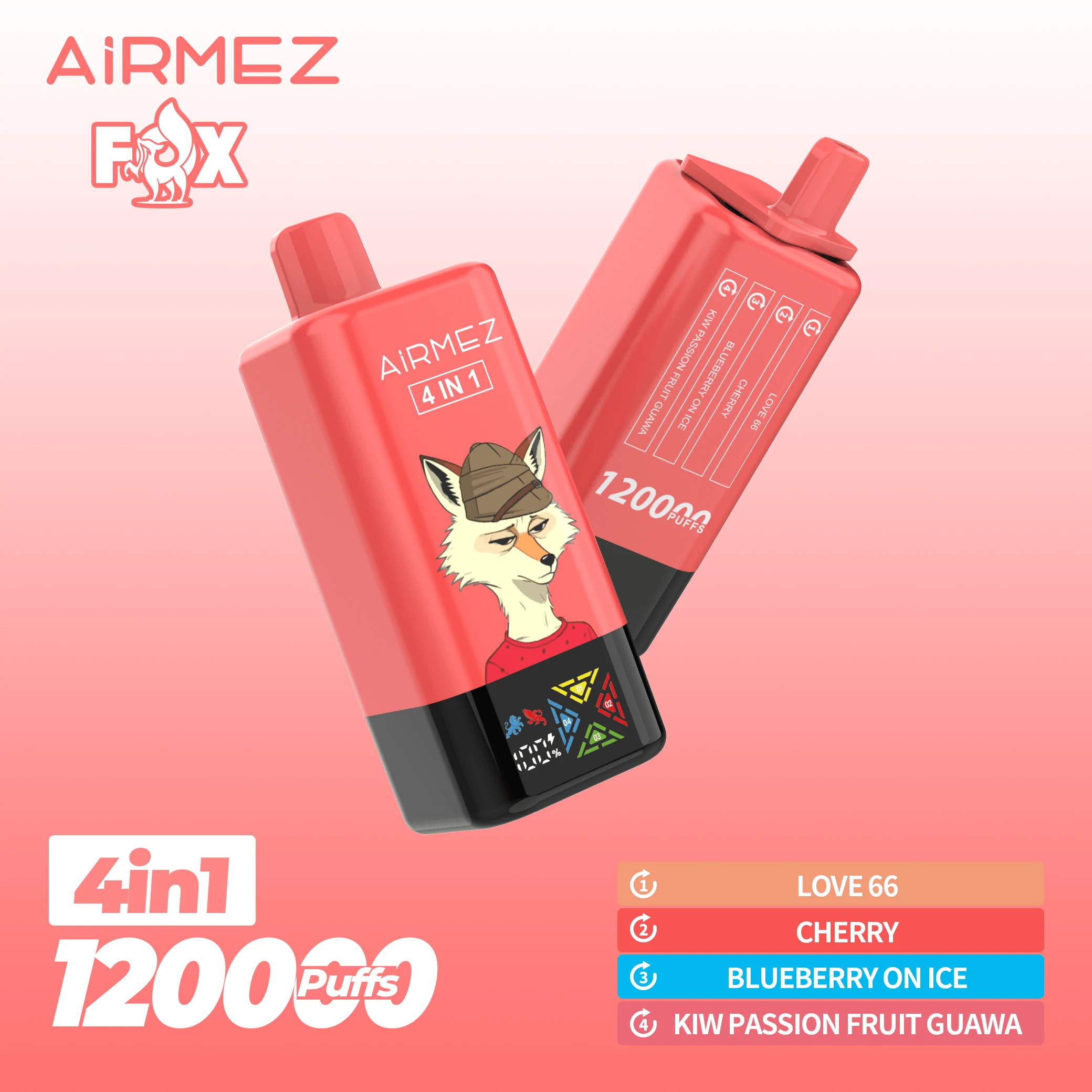 Airmez Fox 120000パフ 4-in-1 使い捨て電子タバコ - image 8