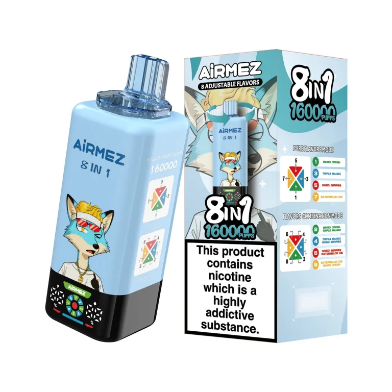 Airmez 160000パフ 8-in-1 使い捨て電子タバコ