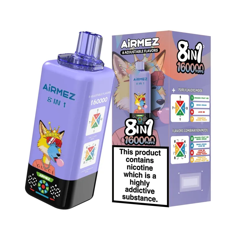 Airmez 160000パフ 8-in-1 使い捨て電子タバコ - image 2