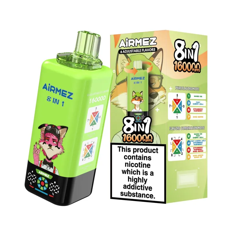 Airmez 160000パフ 8-in-1 使い捨て電子タバコ - image 3