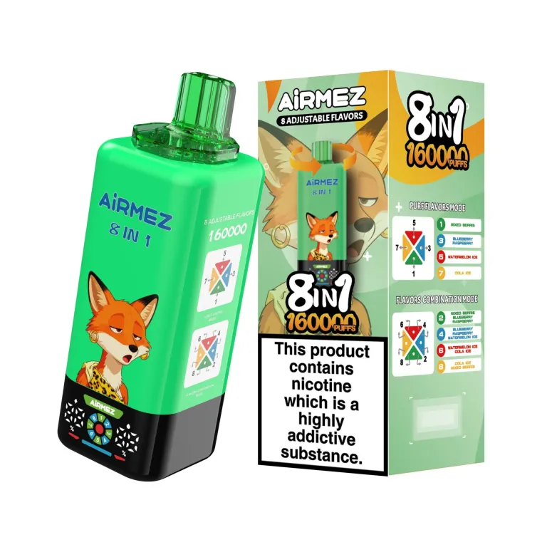 Airmez 160000パフ 8-in-1 使い捨て電子タバコ - image 4