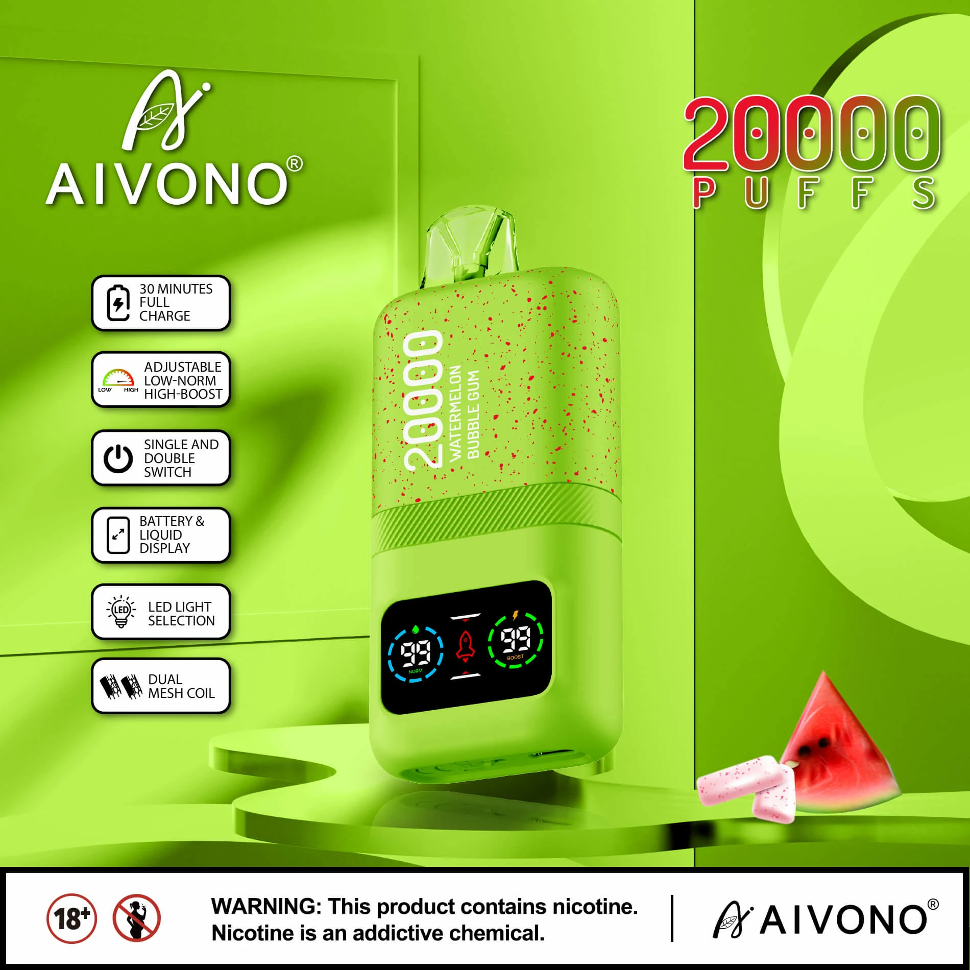 AIVONO AIM MAGIC 20000パフ 使い捨て電子タバコ - image 7