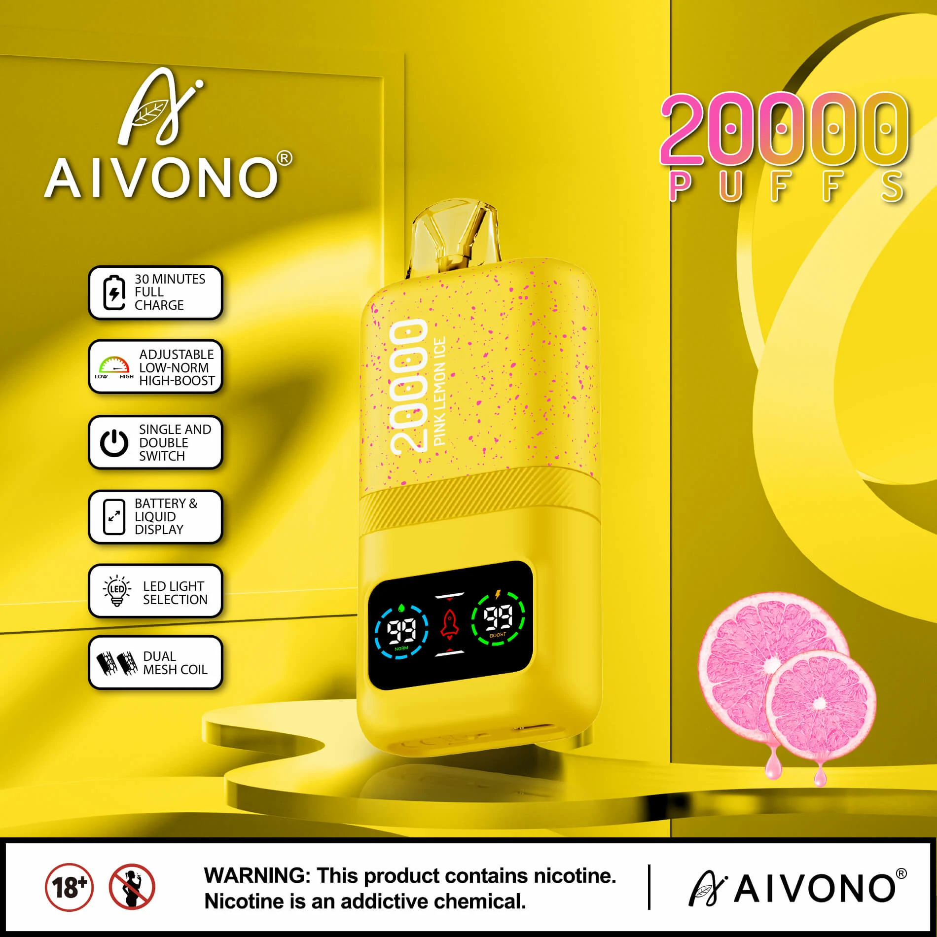 AIVONO AIM MAGIC 20000パフ 使い捨て電子タバコ - image 3