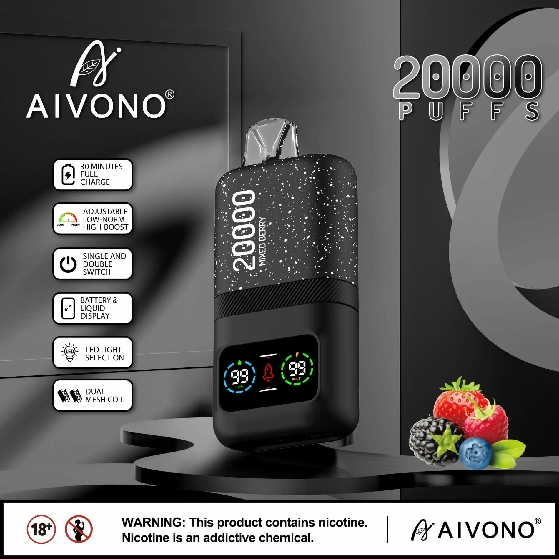 AIVONO AIM MAGIC 20000パフ 使い捨て電子タバコ - image 5