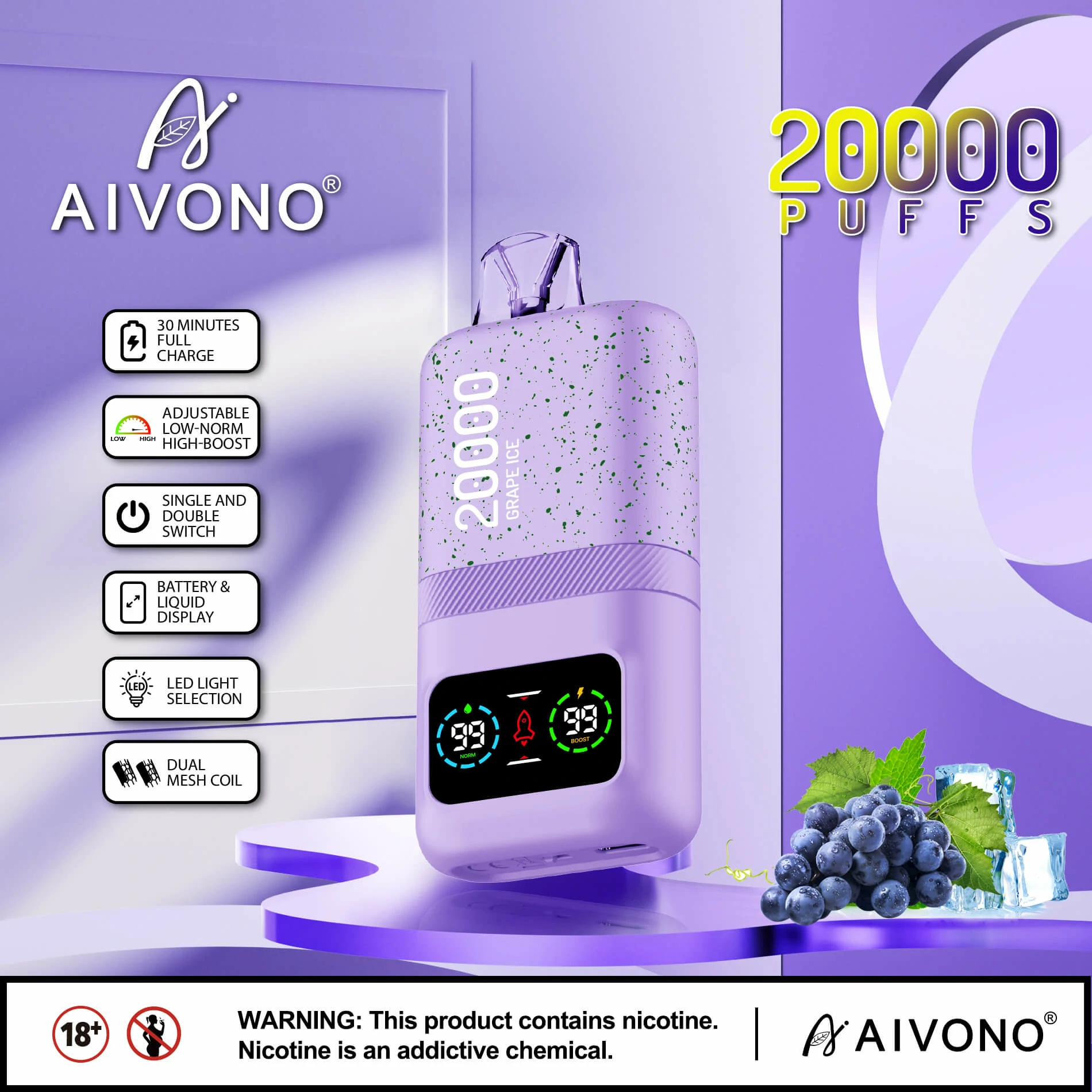 AIVONO AIM MAGIC 20000パフ 使い捨て電子タバコ - image 6