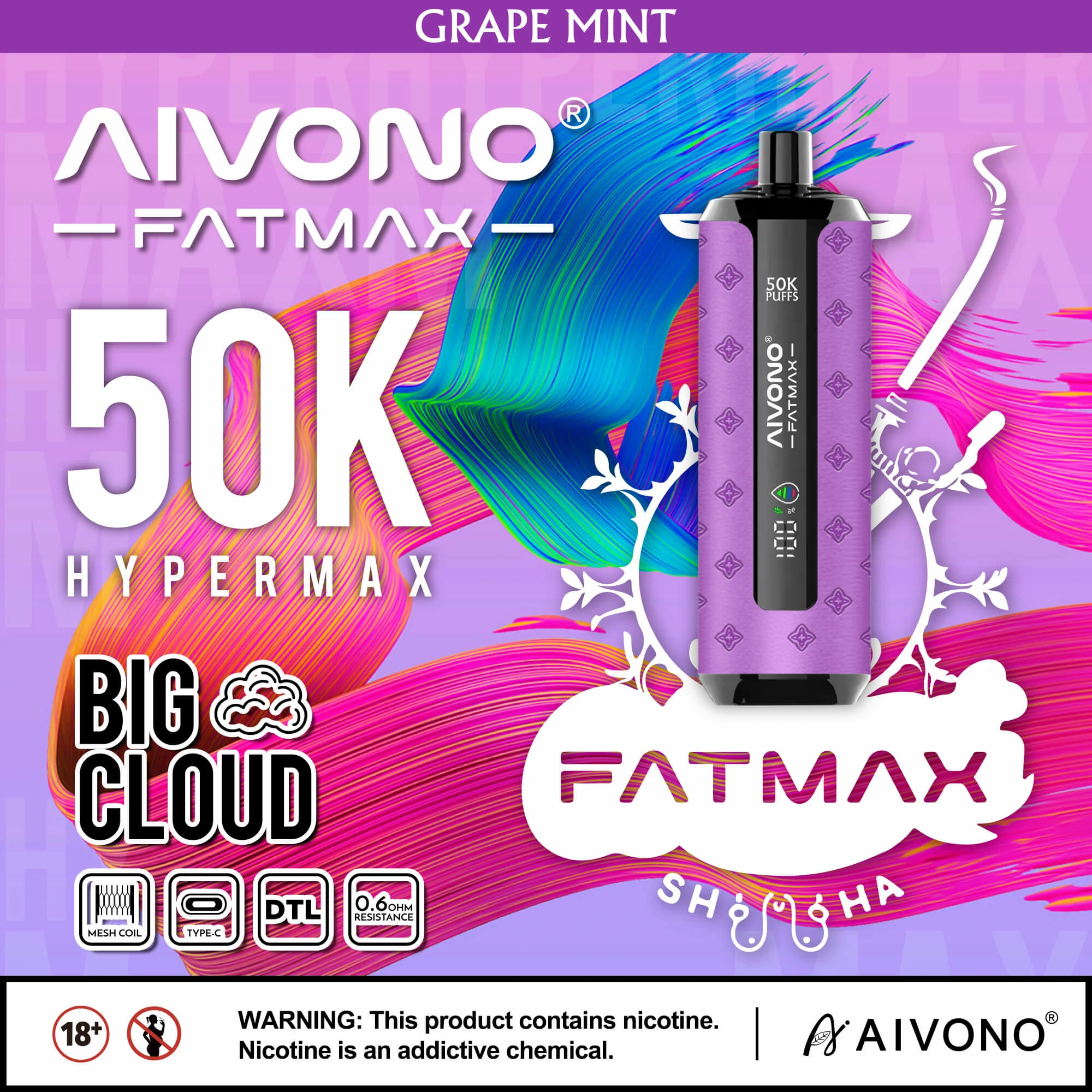 Aivono AIM FATMAX 50000パフ 使い捨て電子タバコ - image 9