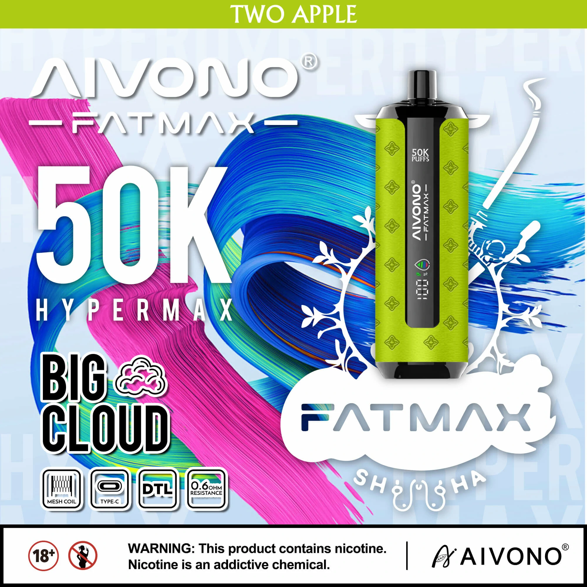 Aivono AIM FATMAX 50000パフ 使い捨て電子タバコ - image 4