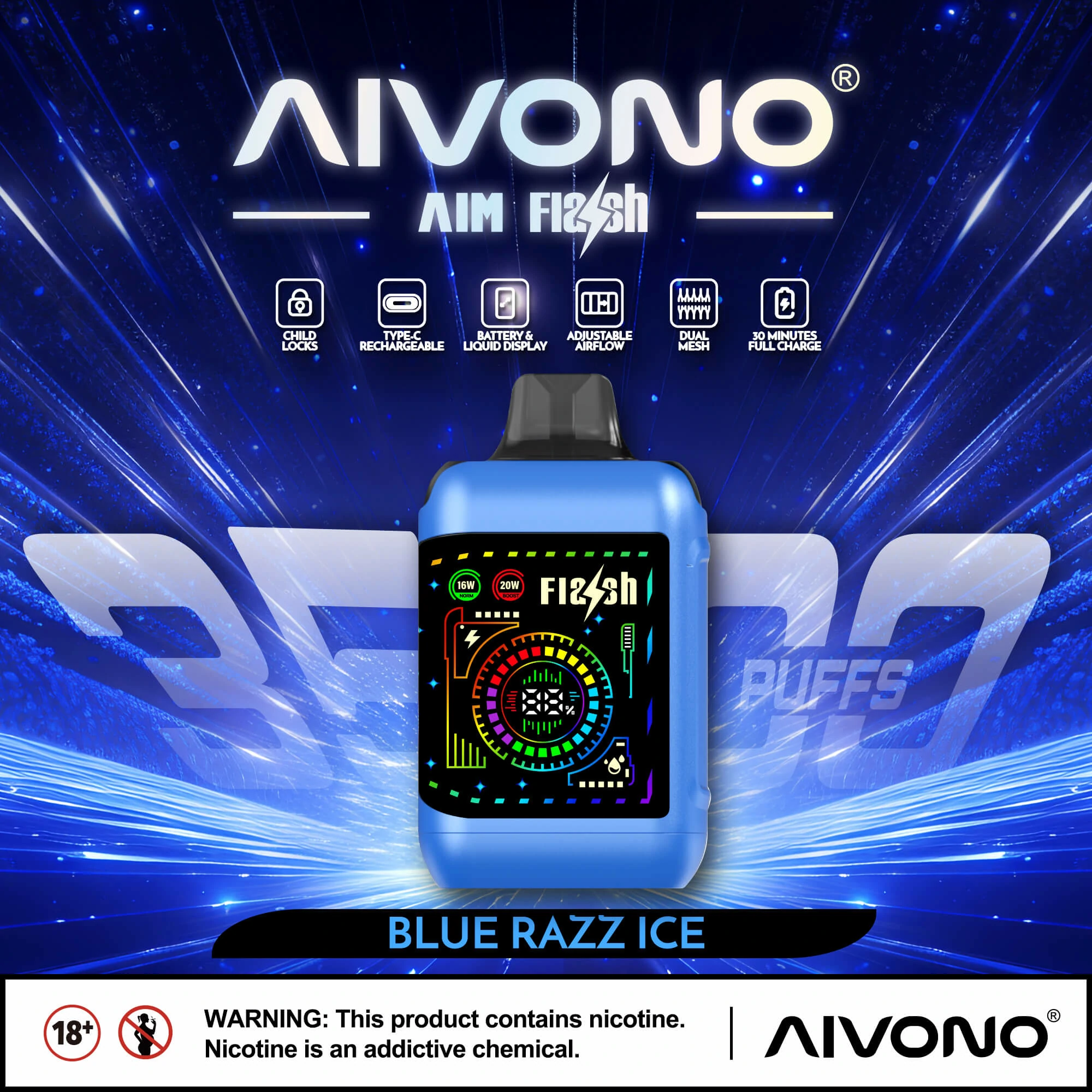 AIVONO FLASH 35000パフ 使い捨て電子タバコ - image 4