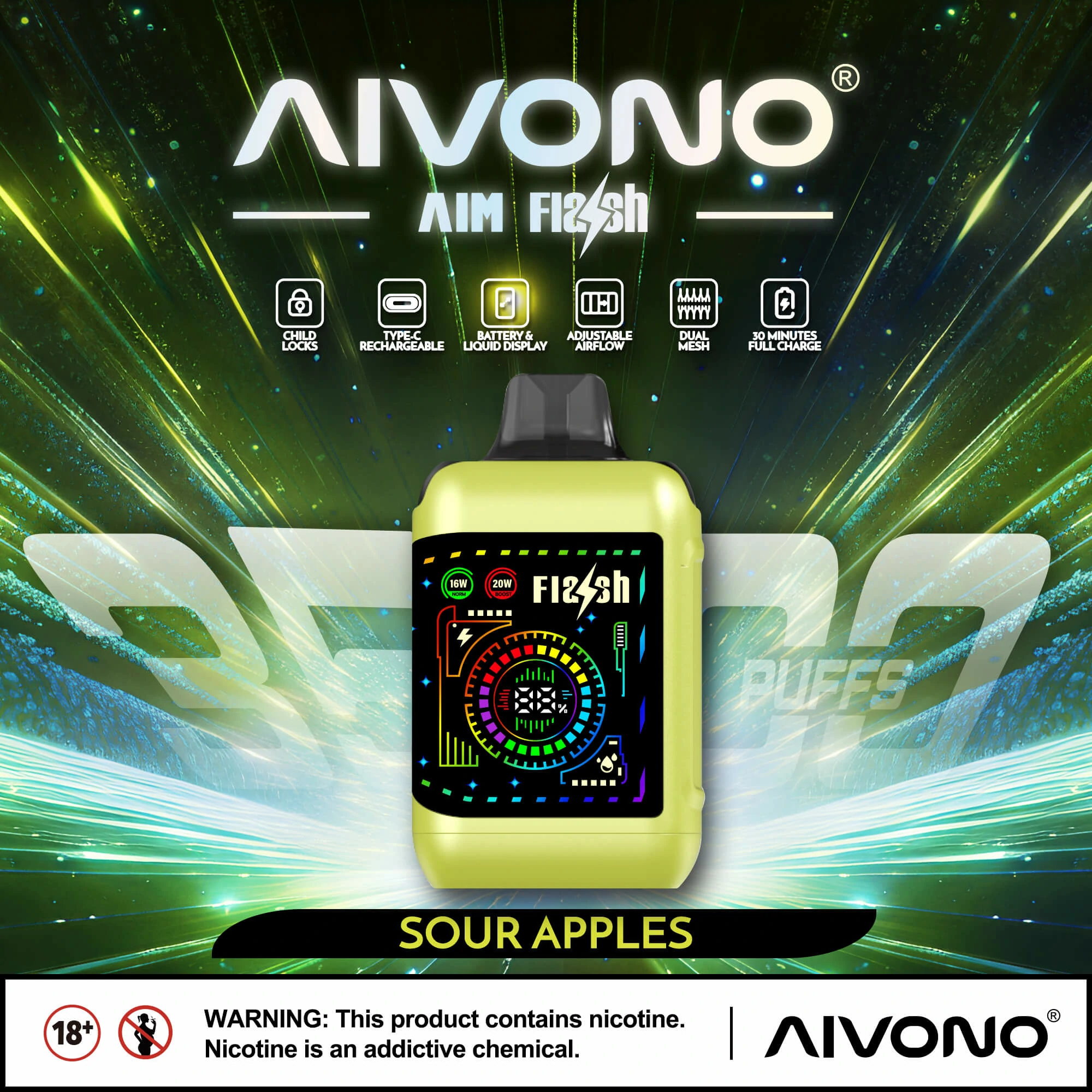 AIVONO FLASH 35000パフ 使い捨て電子タバコ - image 8
