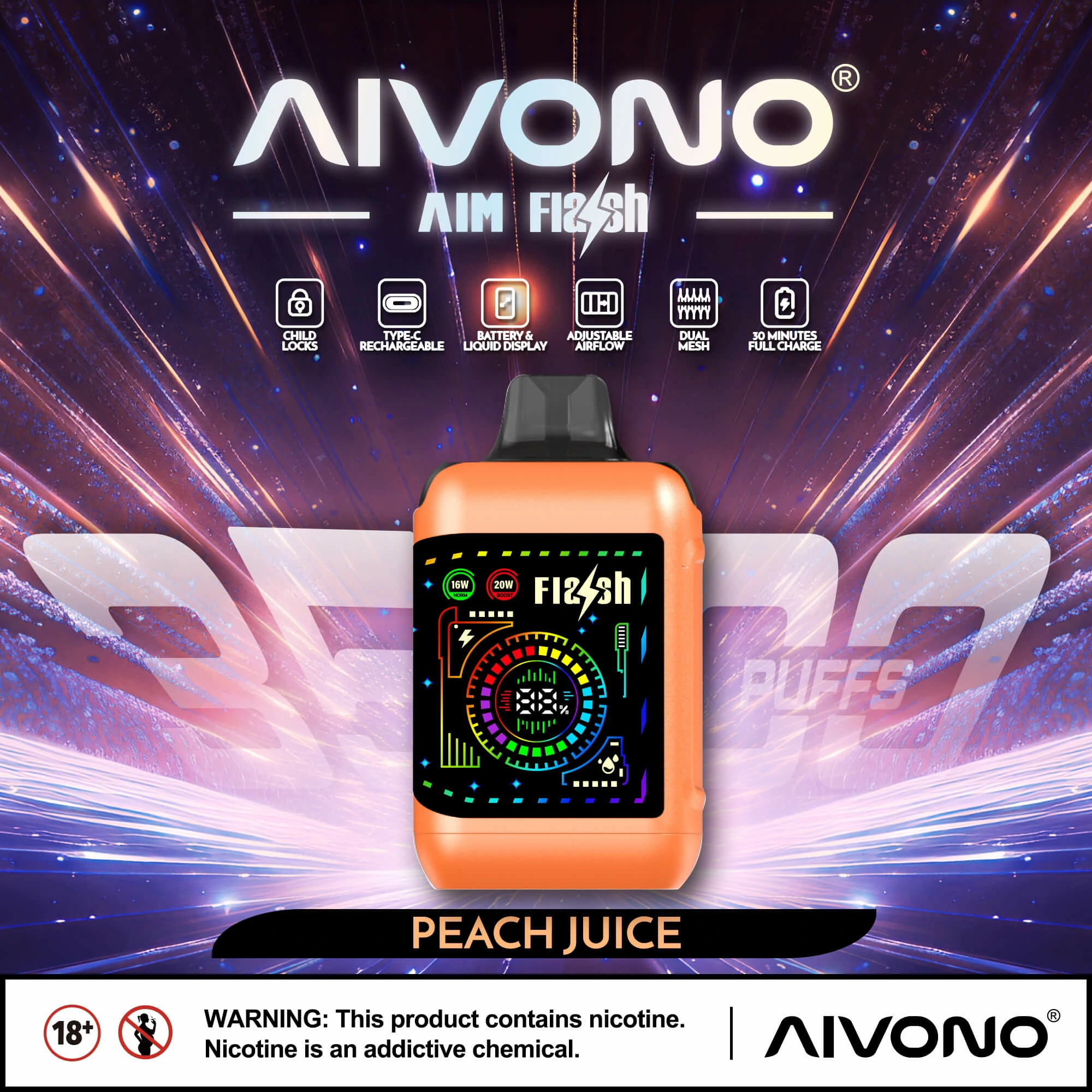 AIVONO FLASH 35000パフ 使い捨て電子タバコ - image 7