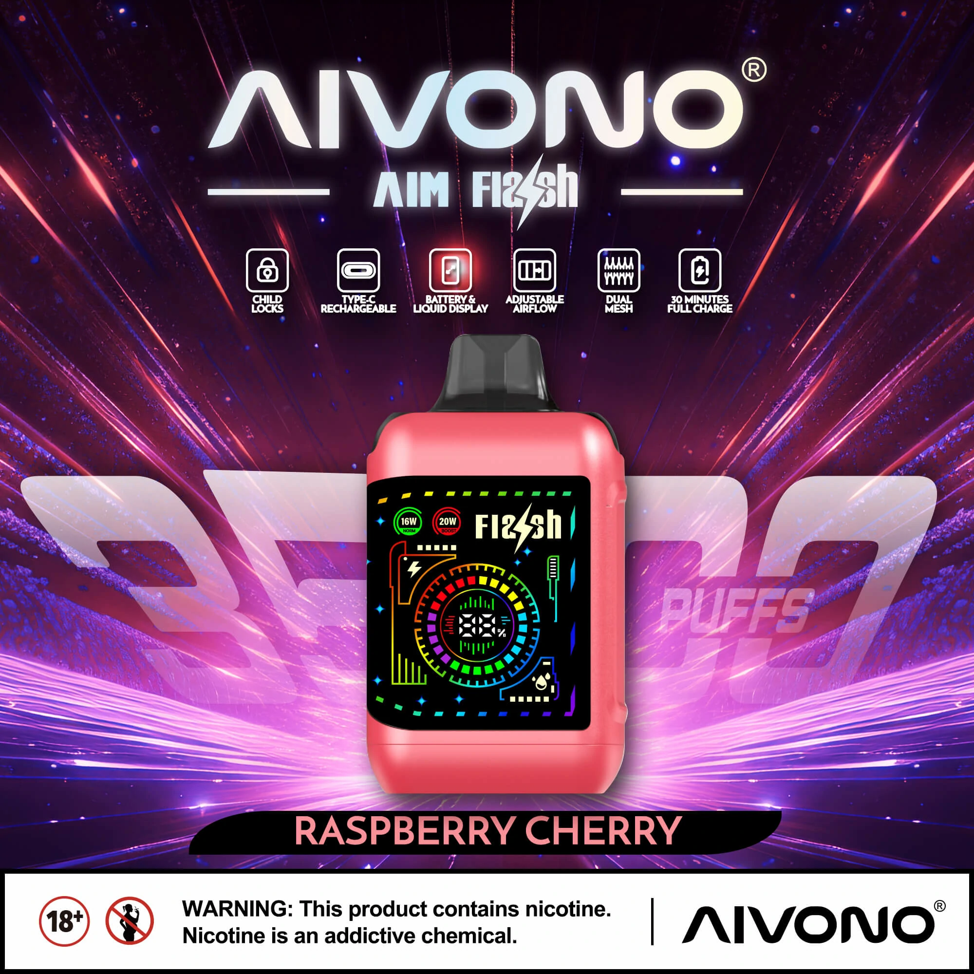 AIVONO FLASH 35000パフ 使い捨て電子タバコ - image 6