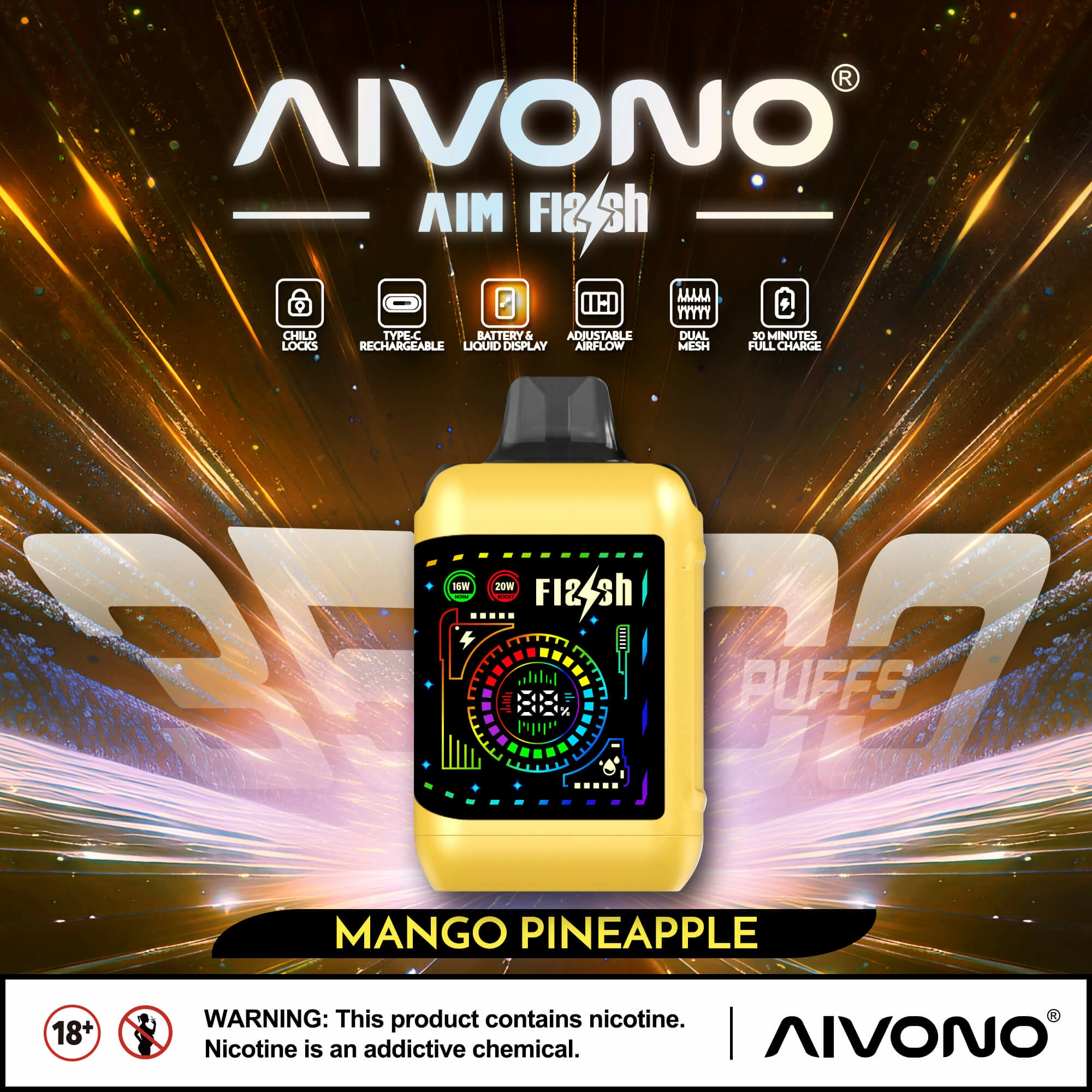 AIVONO FLASH 35000パフ 使い捨て電子タバコ - image 10