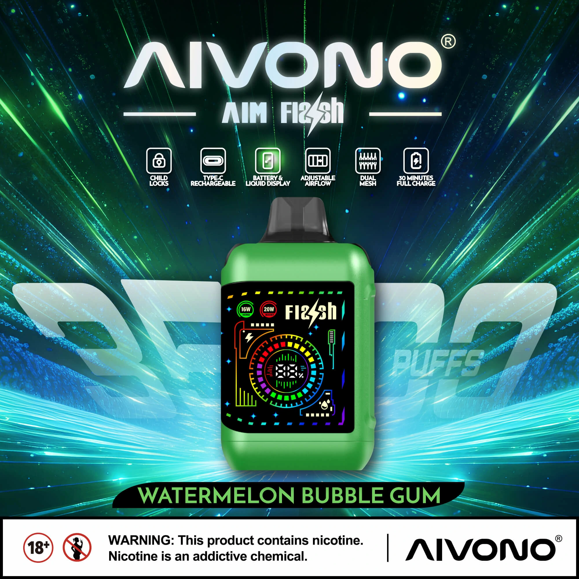 AIVONO FLASH 35000パフ 使い捨て電子タバコ - image 9