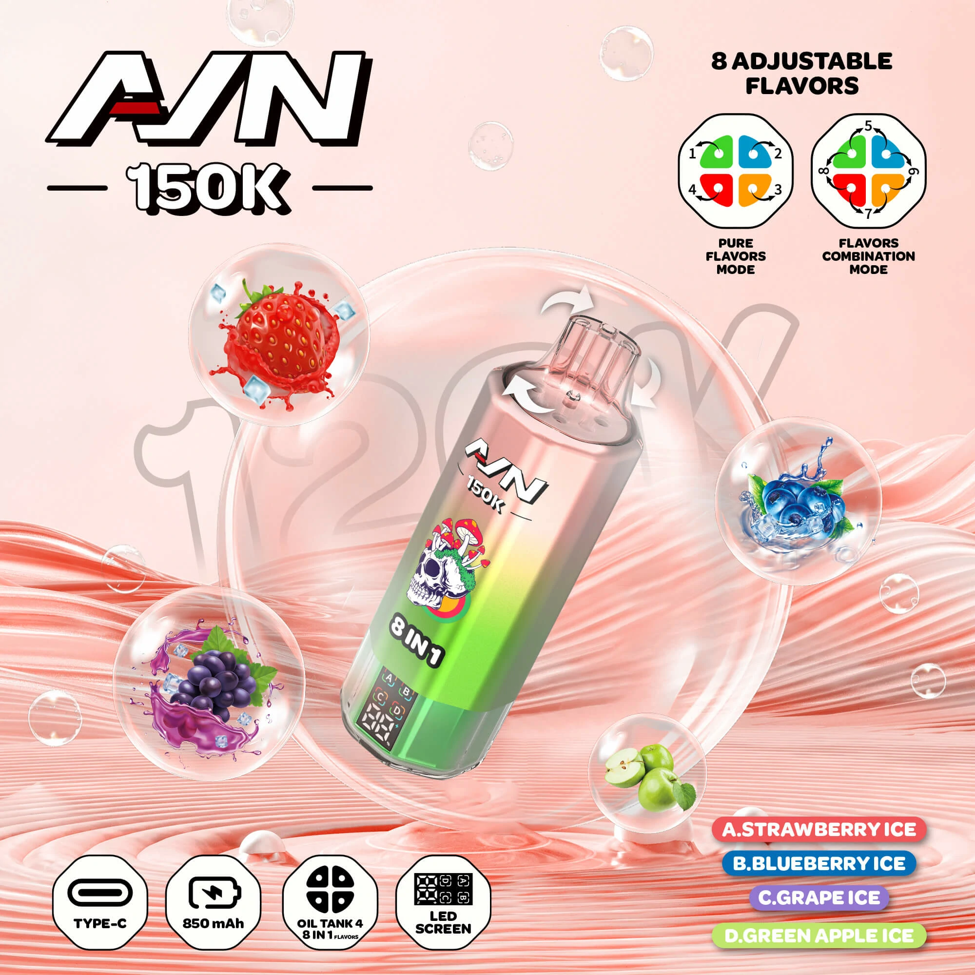 AIVONO AIM AVN 150000パフ 4-in-1 使い捨て電子タバコ - image 2