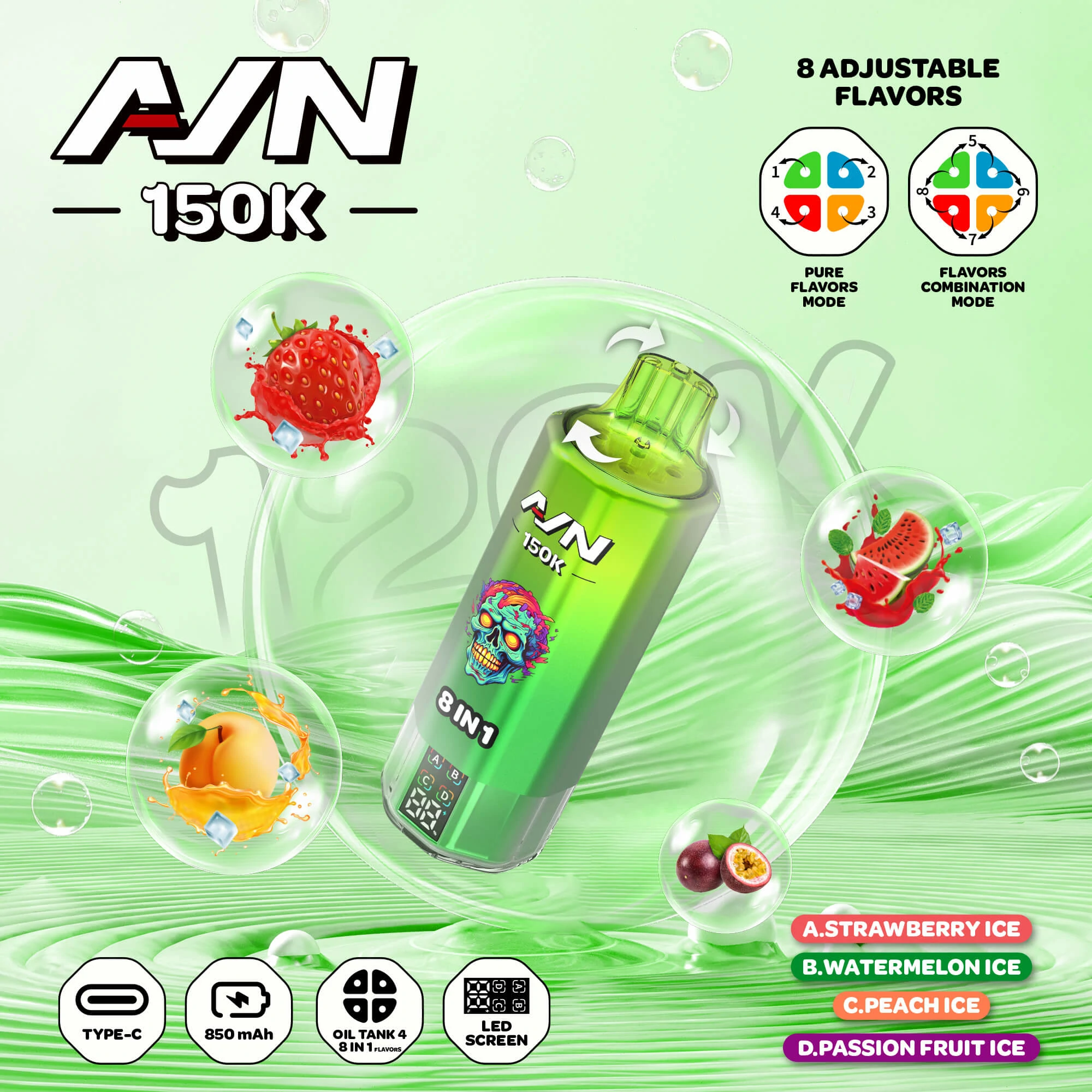 AIVONO AIM AVN 150000パフ 4-in-1 使い捨て電子タバコ