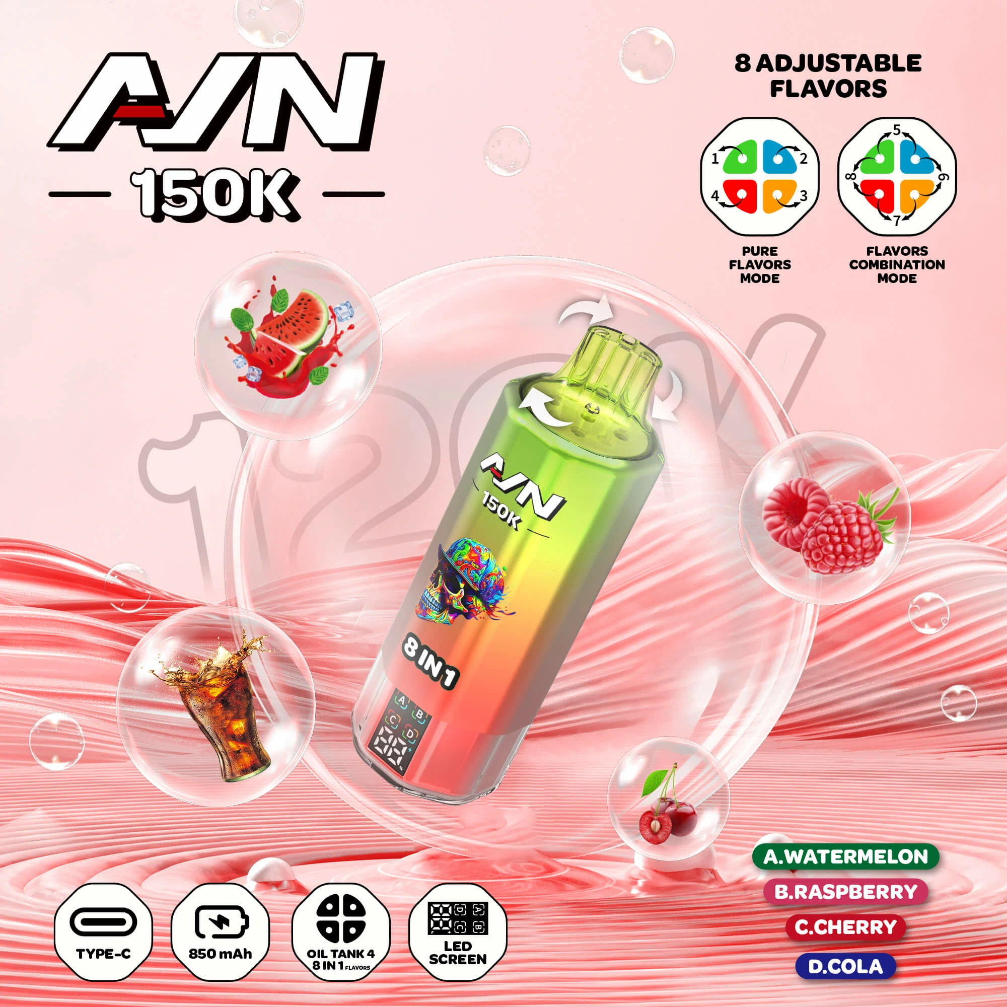 AIVONO AIM AVN 150000パフ 4-in-1 使い捨て電子タバコ - image 3