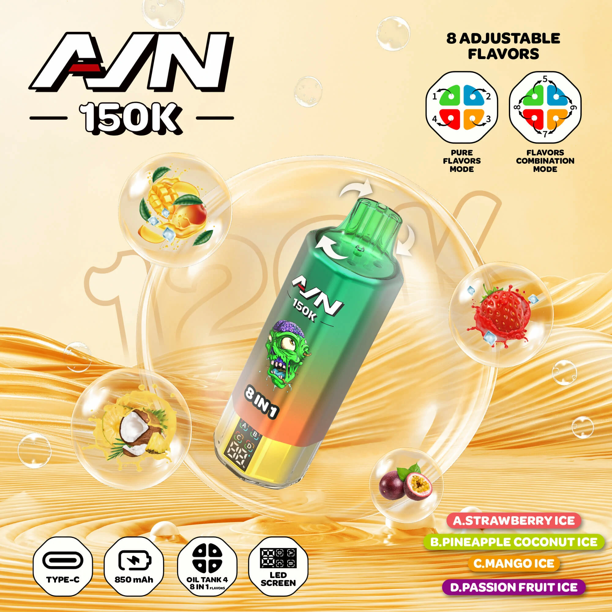 AIVONO AIM AVN 150000パフ 4-in-1 使い捨て電子タバコ - image 8