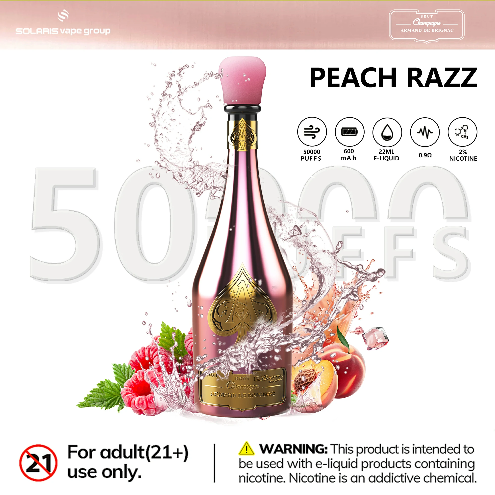 Azul Solaris Champagne 50000パフ 使い捨て電子タバコ - image 4