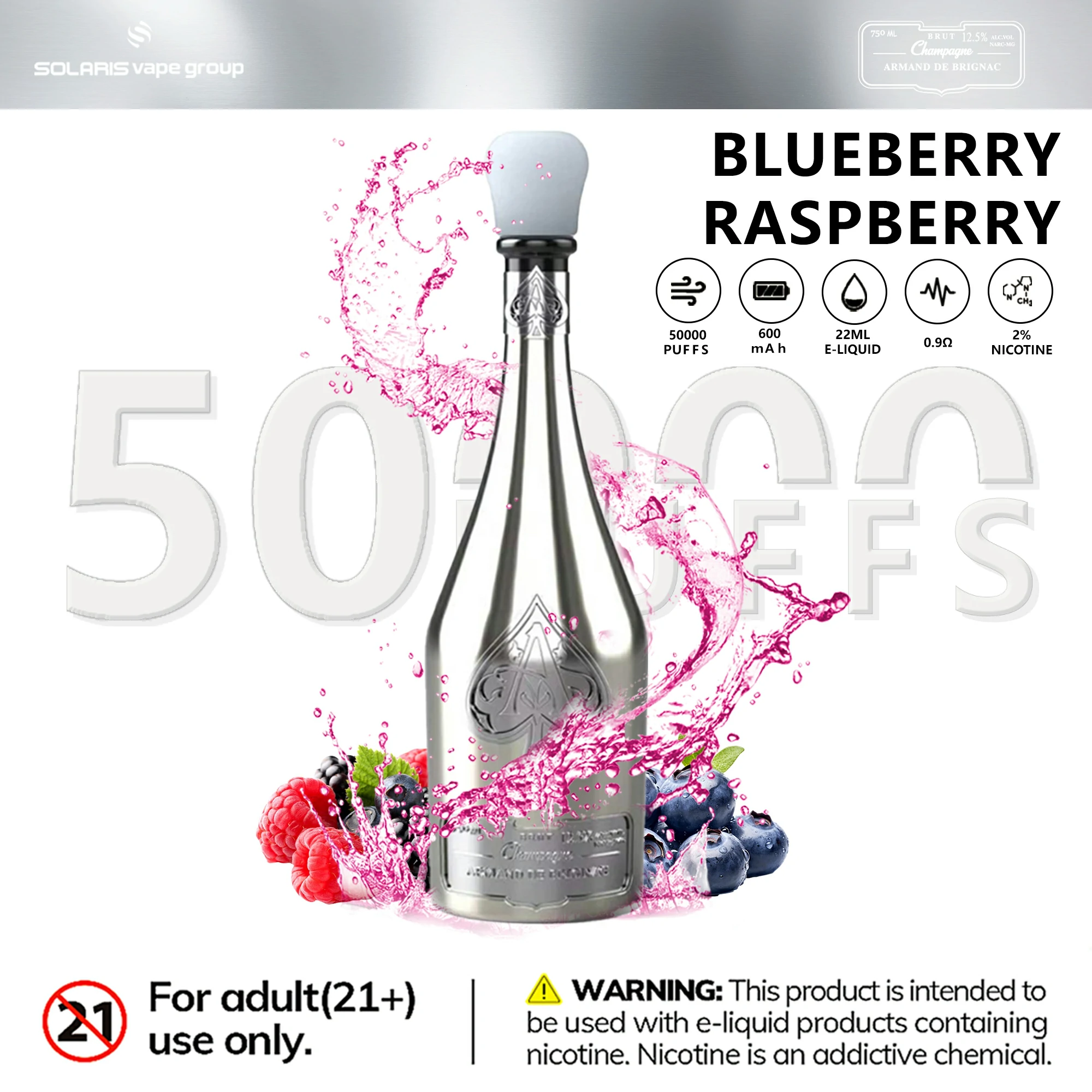 Azul Solaris Champagne 50000パフ 使い捨て電子タバコ - image 2