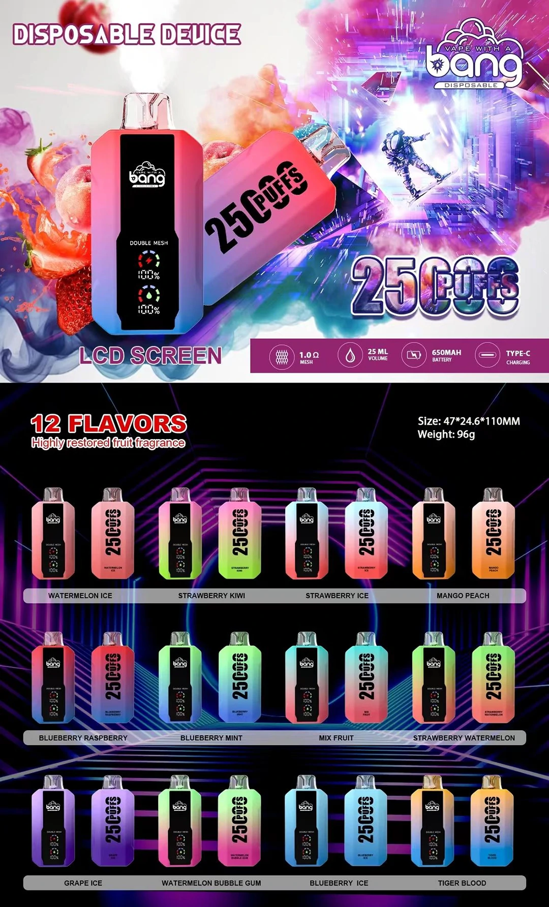 Bang 25000パフ 使い捨て電子タバコ - image 12