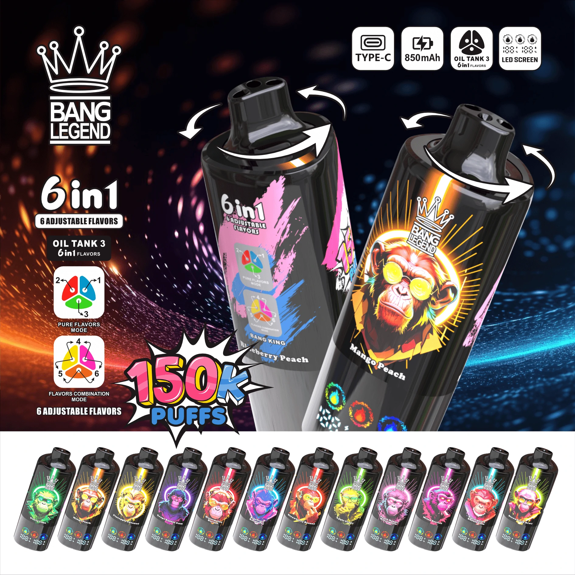 Bang Legend 150000パフ 使い捨て電子タバコ - image 9