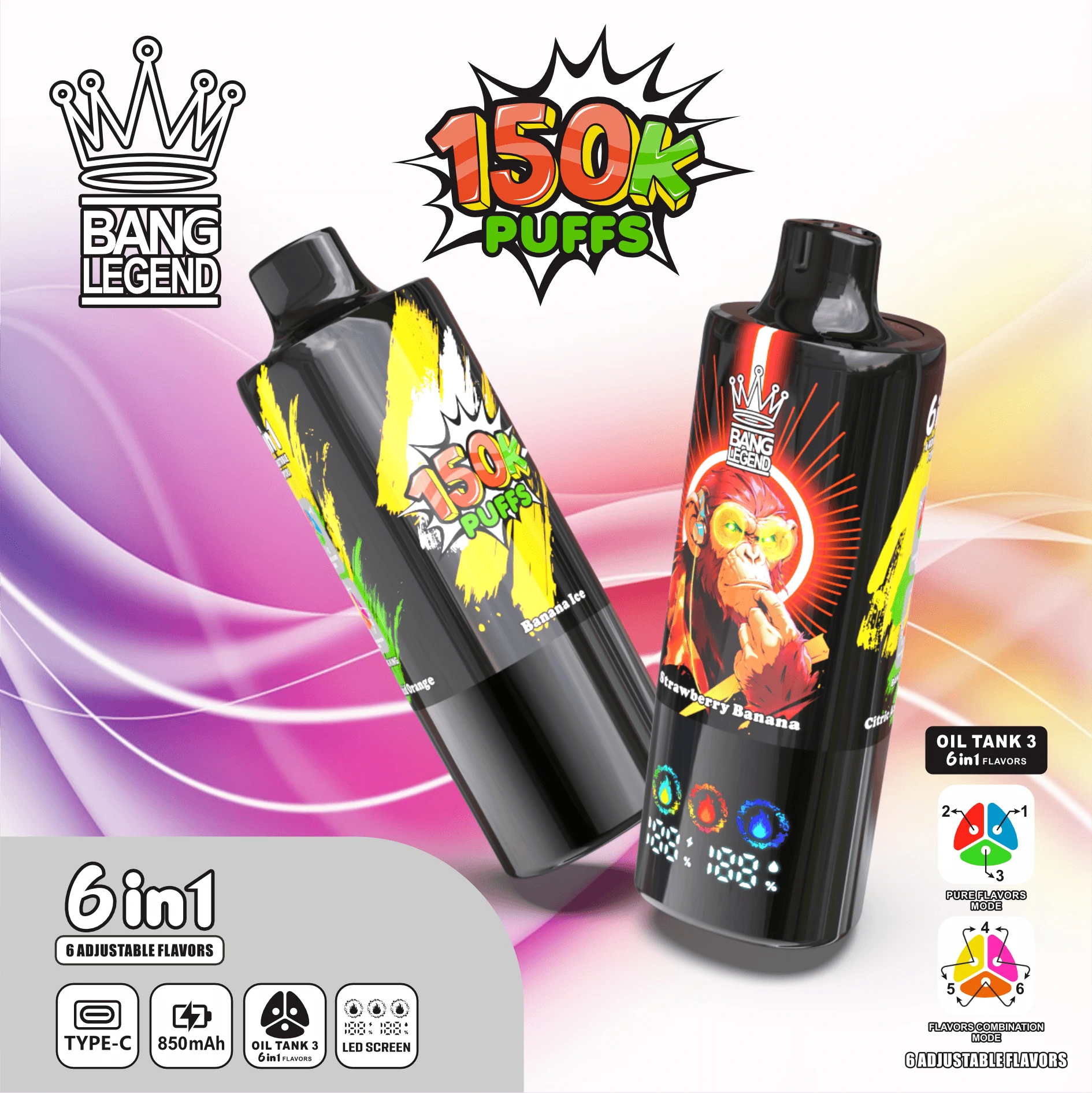 Bang Legend 150000パフ 使い捨て電子タバコ - image 5
