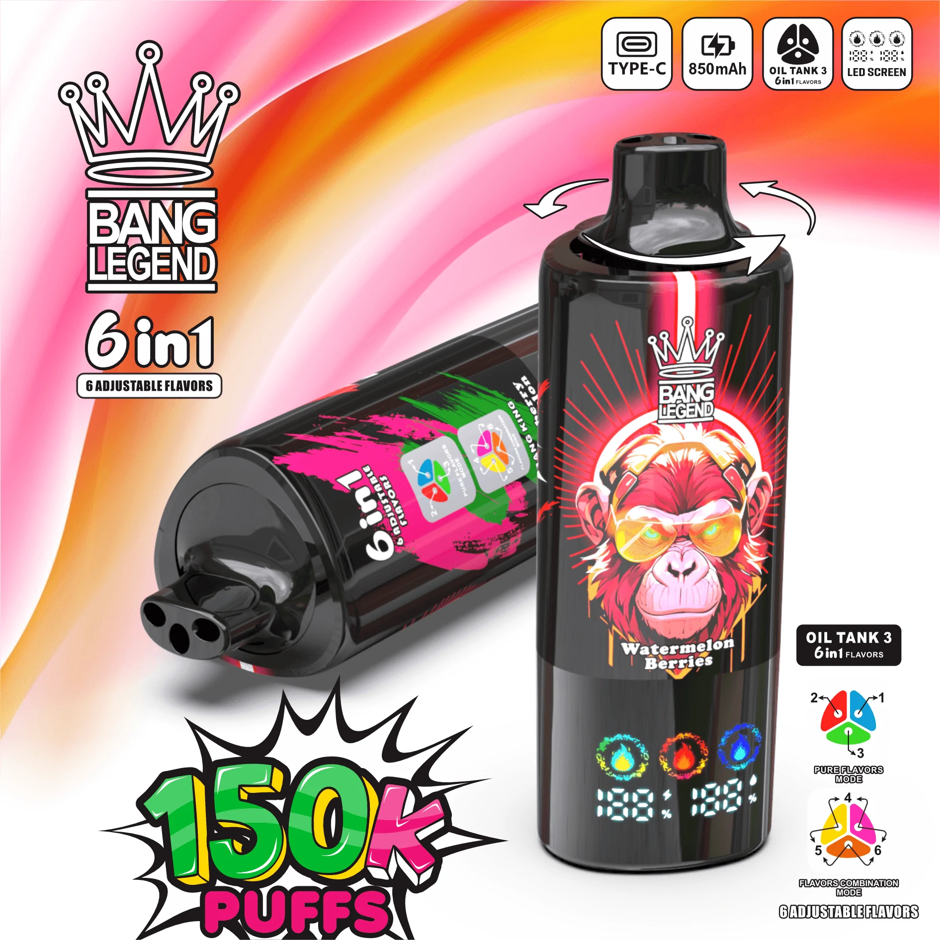 Bang Legend 150000パフ 使い捨て電子タバコ - image 7