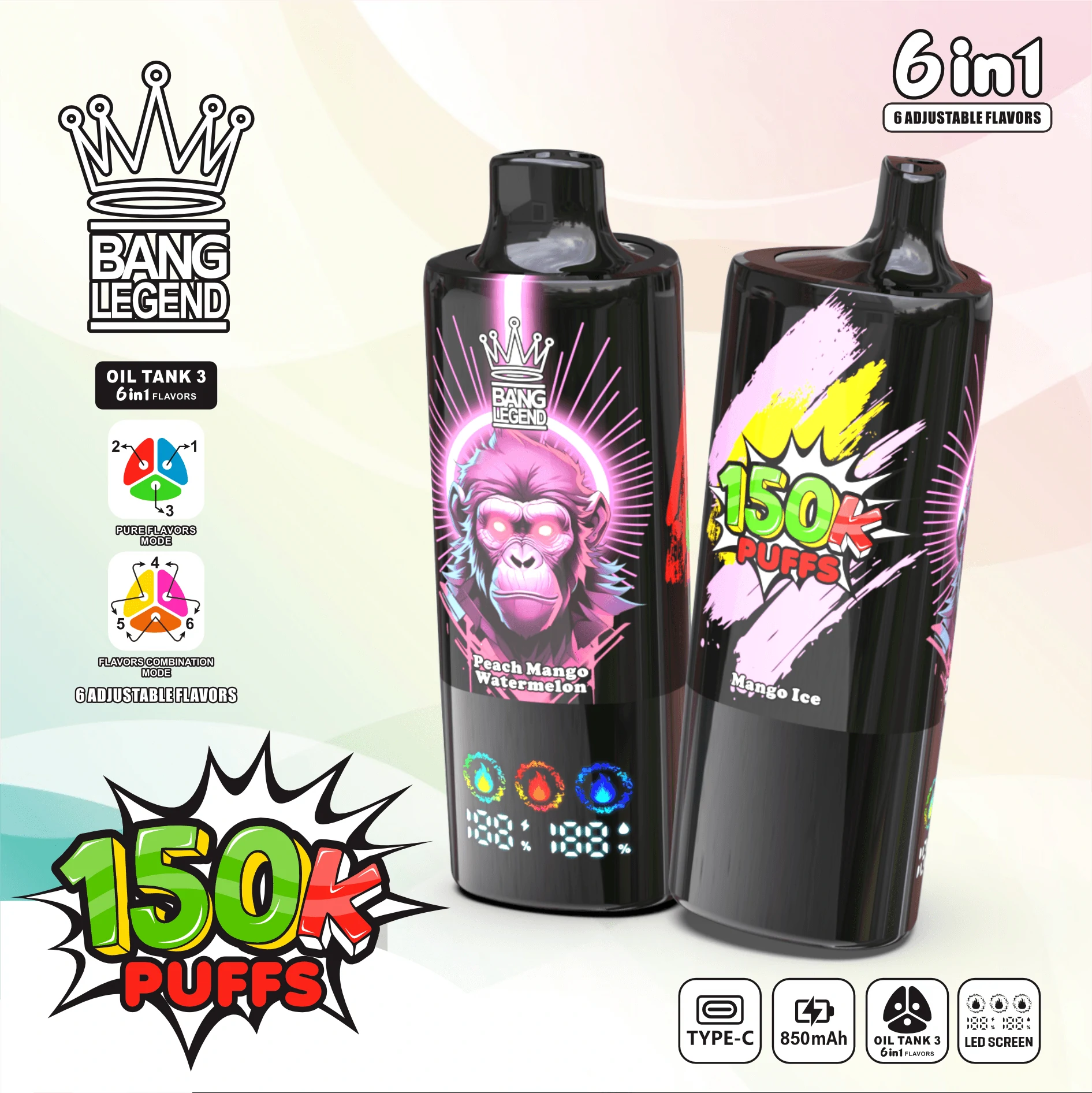 Bang Legend 150000パフ 使い捨て電子タバコ - image 3