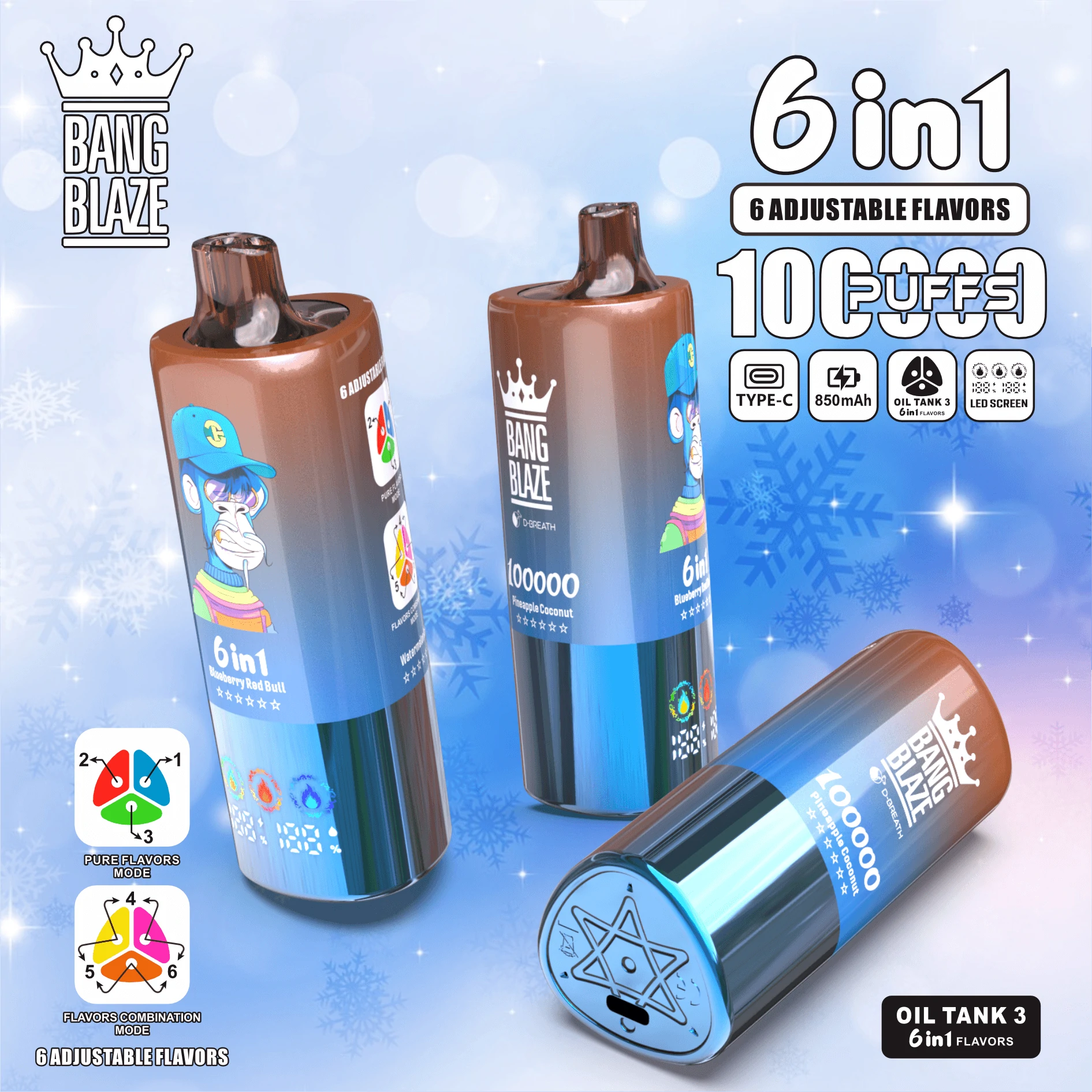 Bang Blaze 100000パフ 6-in-1 使い捨て電子タバコ - image 2