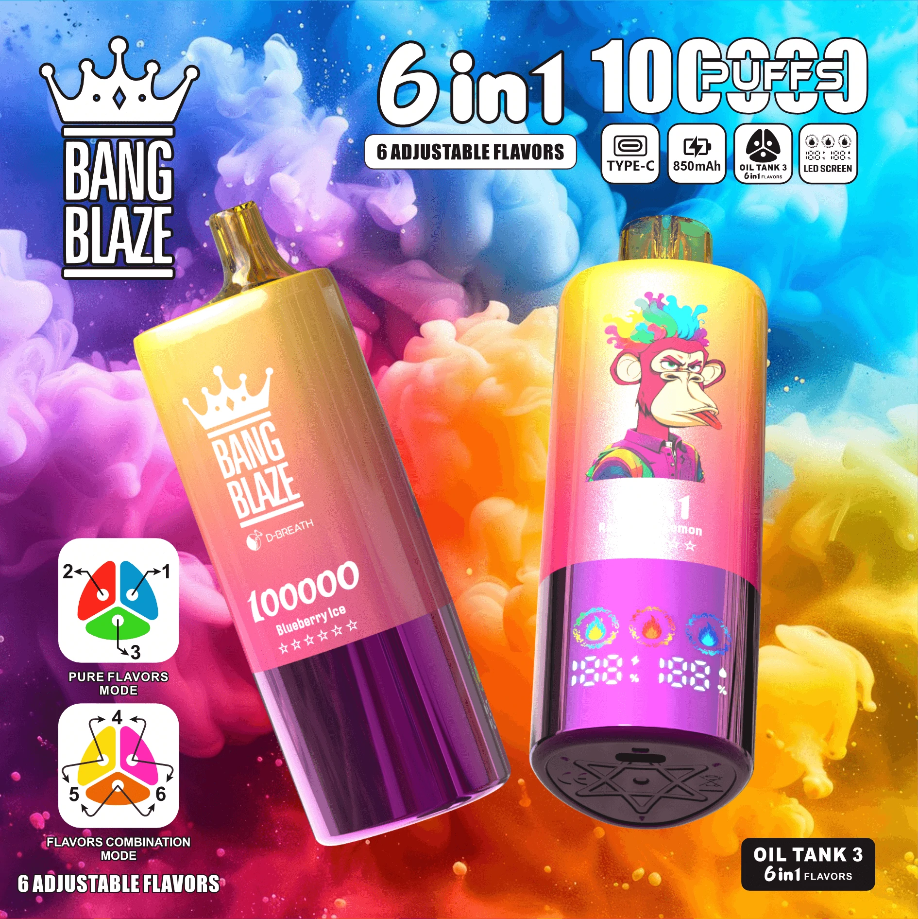 Bang Blaze 100000パフ 6-in-1 使い捨て電子タバコ - image 7