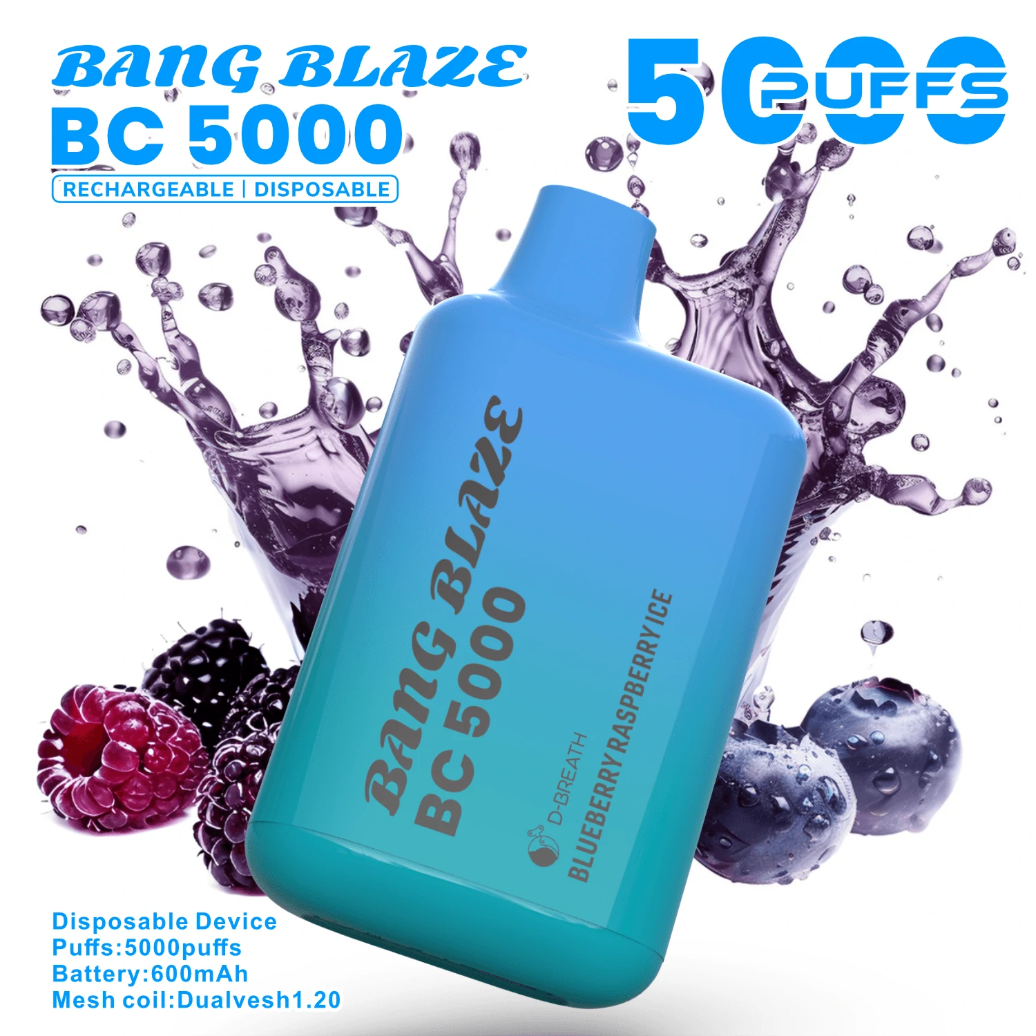 Bang Blaze BC 5000パフ 使い捨て電子タバコ