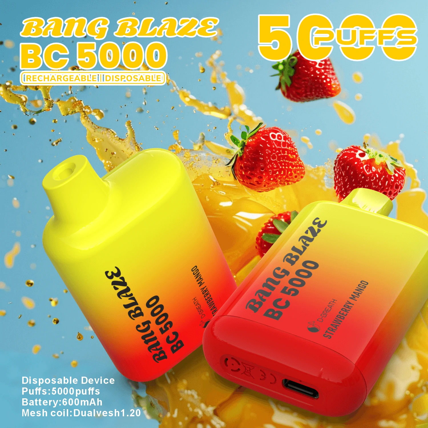 Bang Blaze BC 5000パフ 使い捨て電子タバコ - image 6