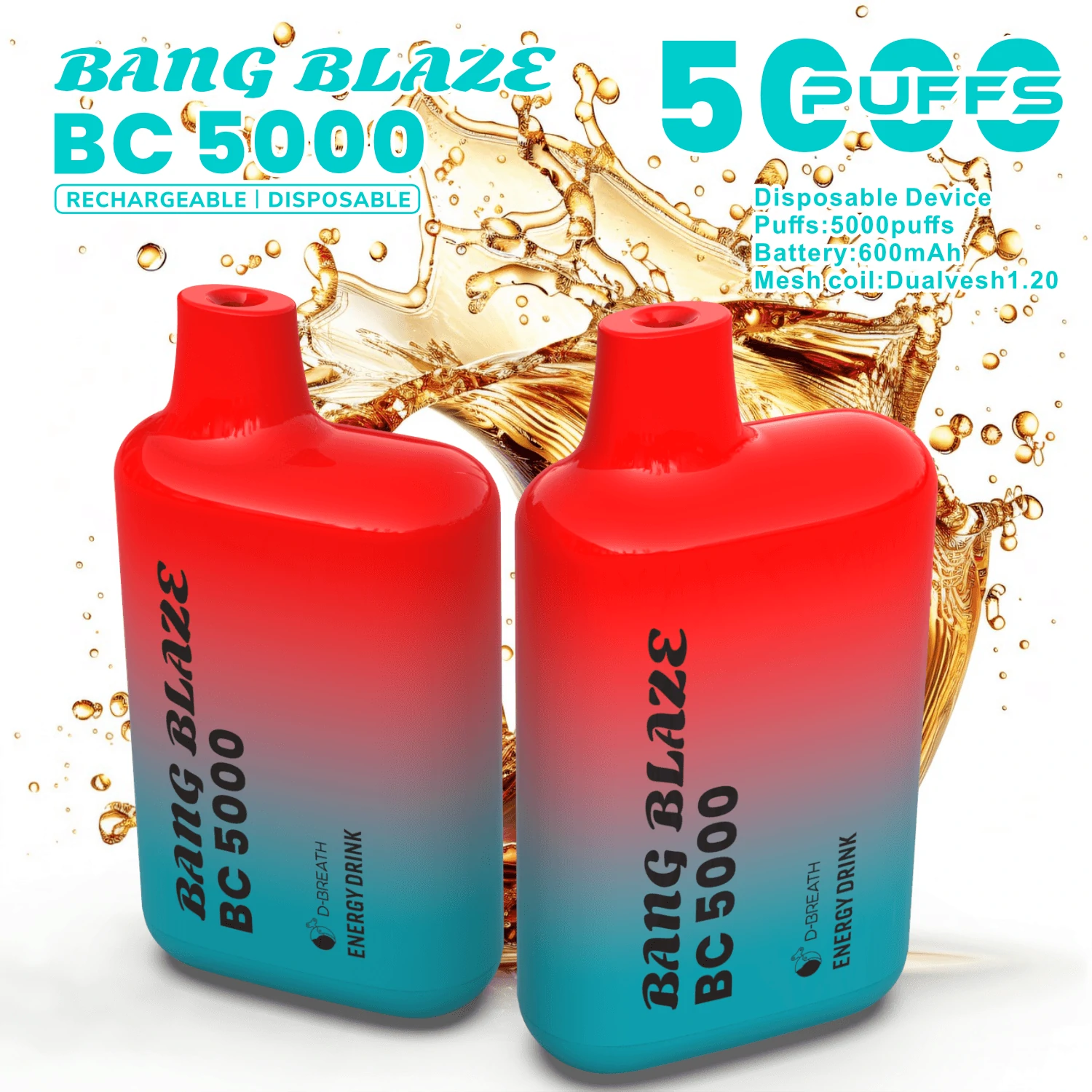Bang Blaze BC 5000パフ 使い捨て電子タバコ - image 2