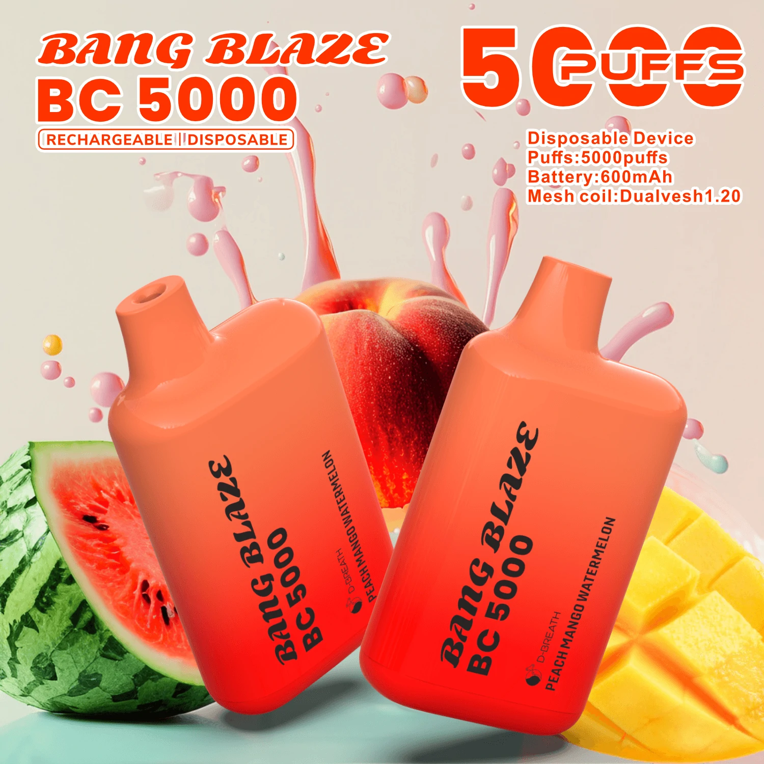Bang Blaze BC 5000パフ 使い捨て電子タバコ - image 7