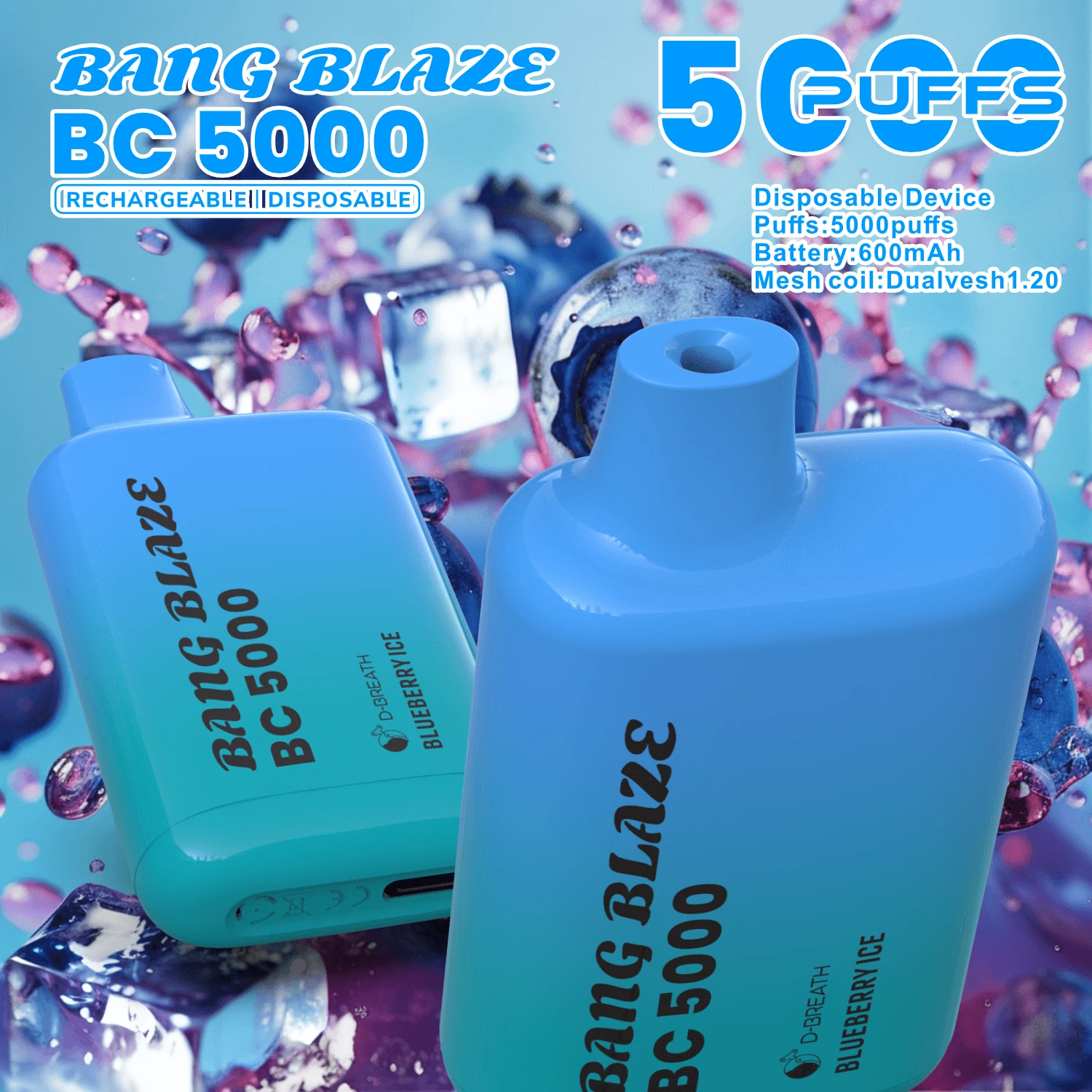 Bang Blaze BC 5000パフ 使い捨て電子タバコ - image 4