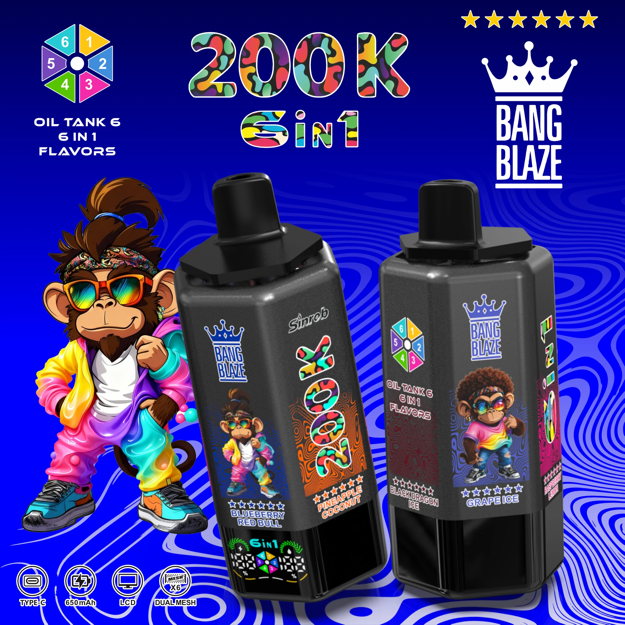 Bang Blaze 200000パフ 使い捨て電子タバコ - image 3