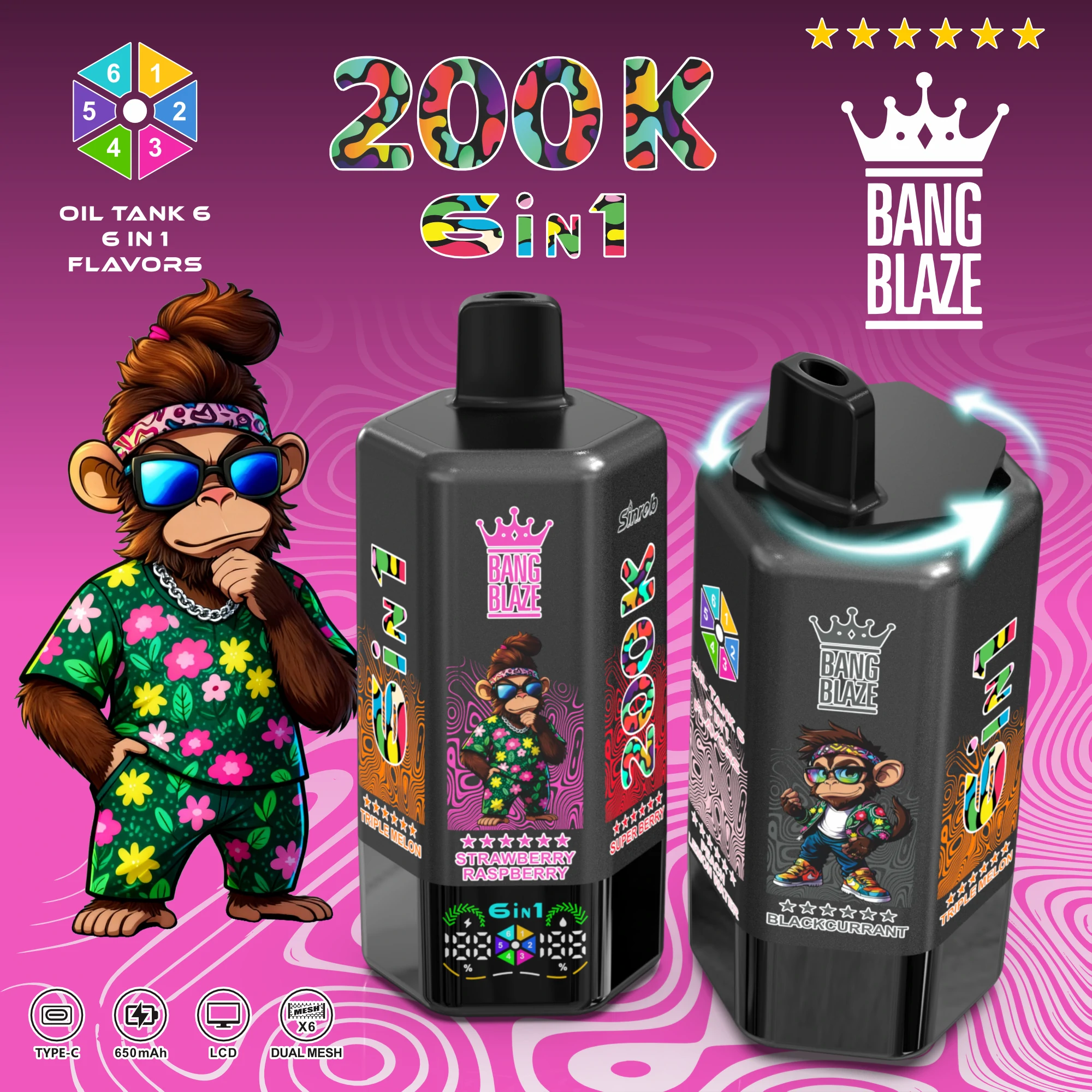Bang Blaze 200000パフ 使い捨て電子タバコ - image 2