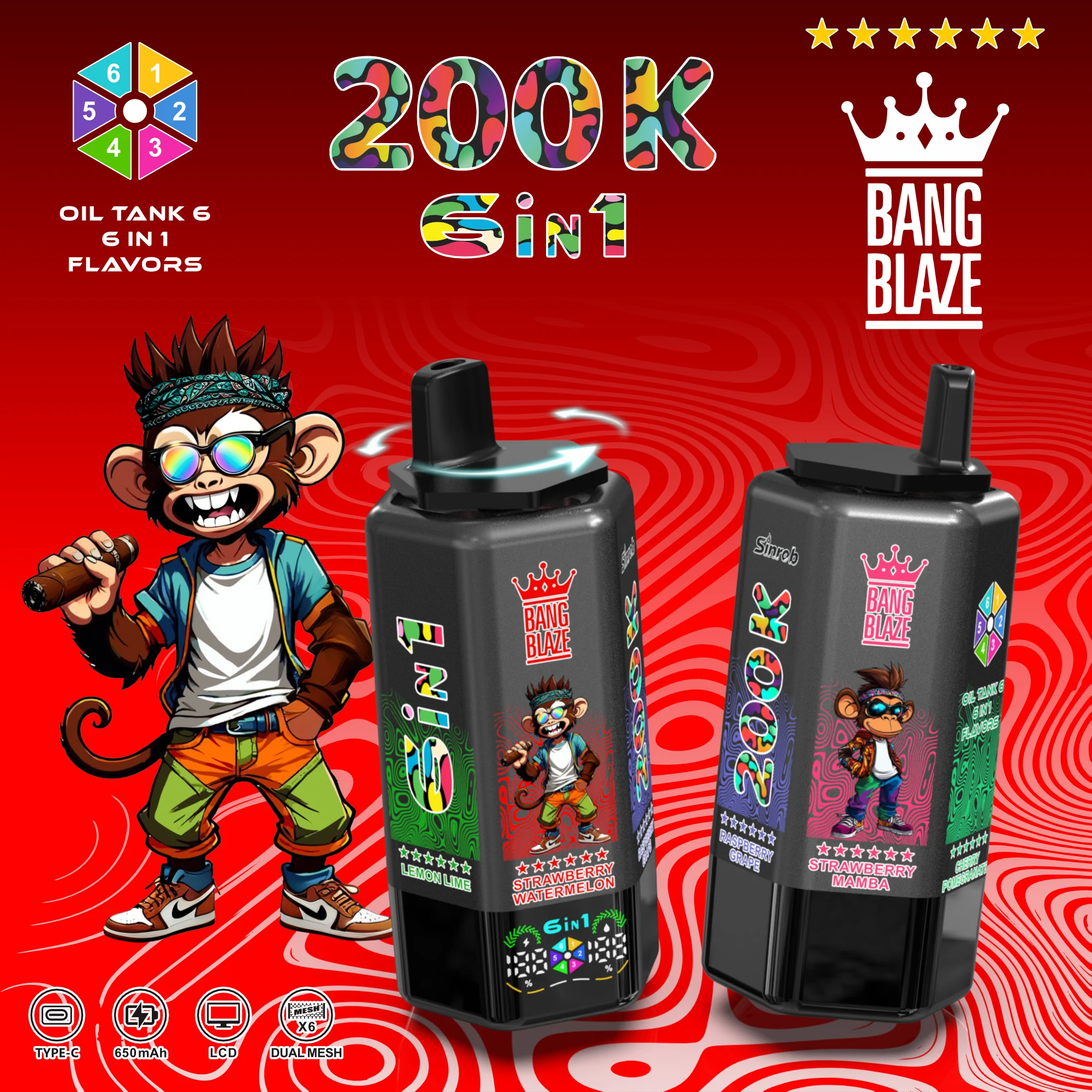 Bang Blaze 200000パフ 使い捨て電子タバコ - image 4
