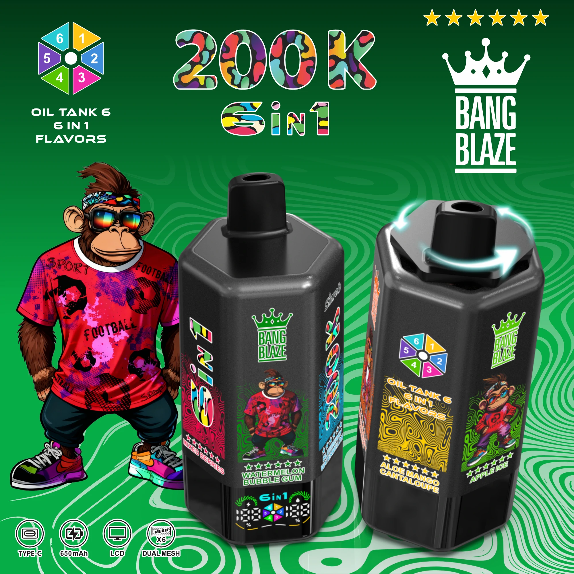 Bang Blaze 200000パフ 使い捨て電子タバコ - image 6