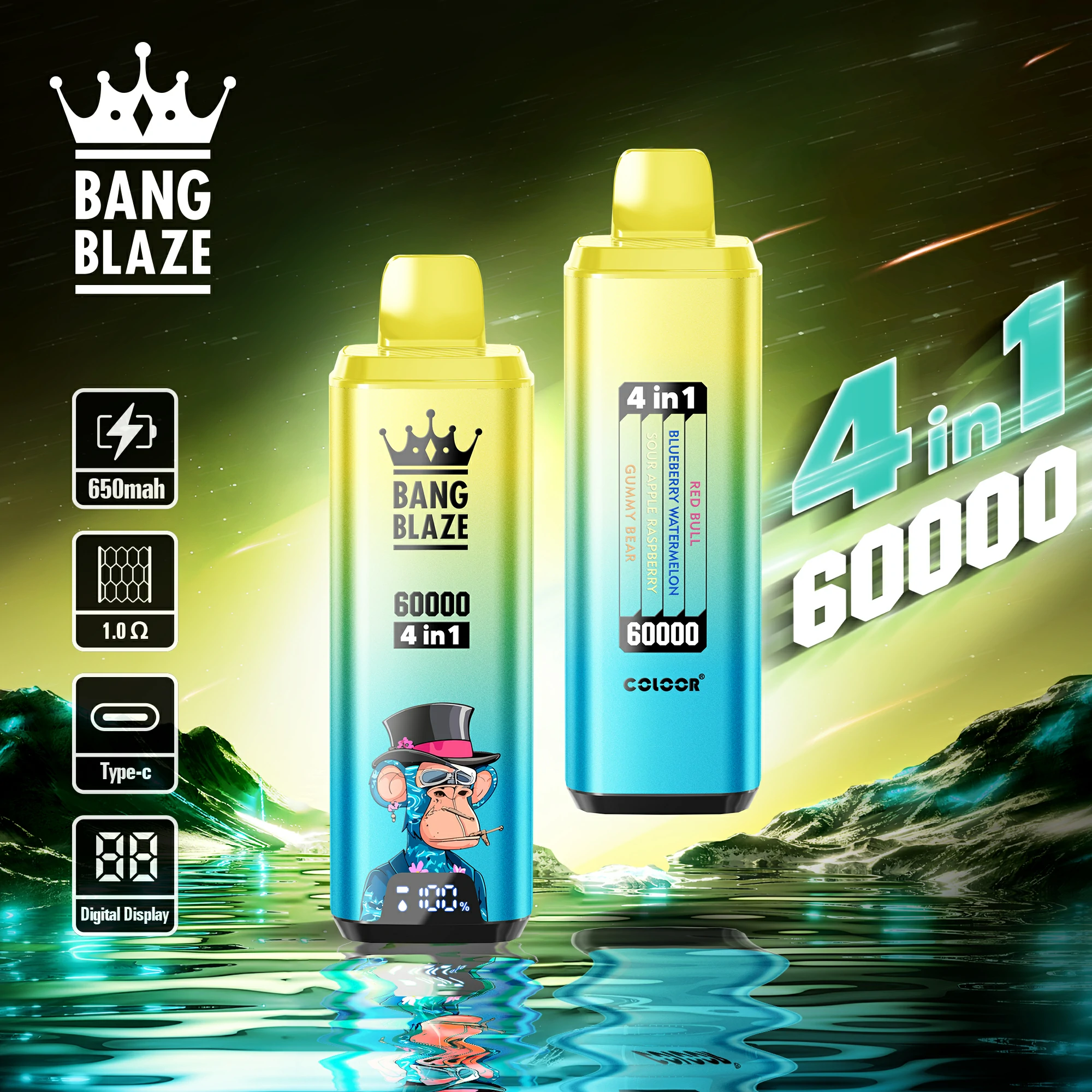 Bang Blaze 60000パフ 4-in-1 使い捨て電子タバコ - image 2