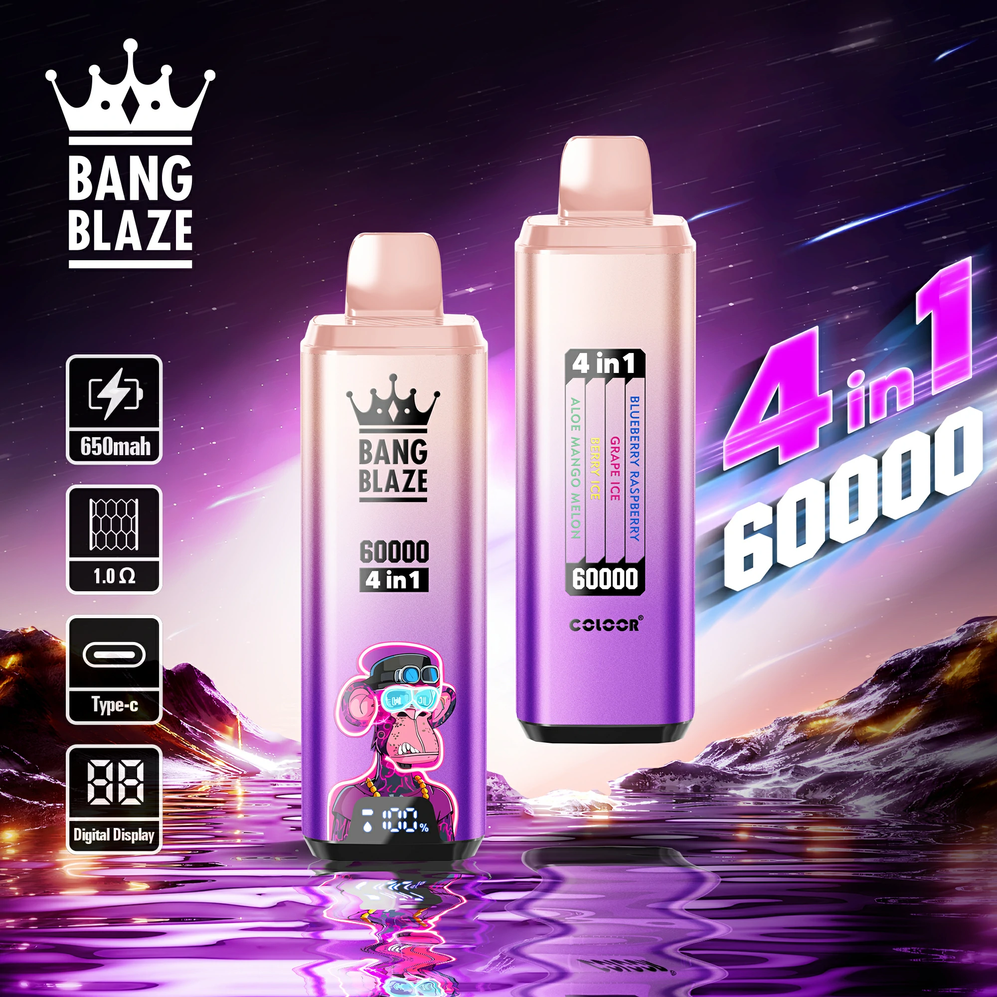 Bang Blaze 60000パフ 4-in-1 使い捨て電子タバコ - image 6