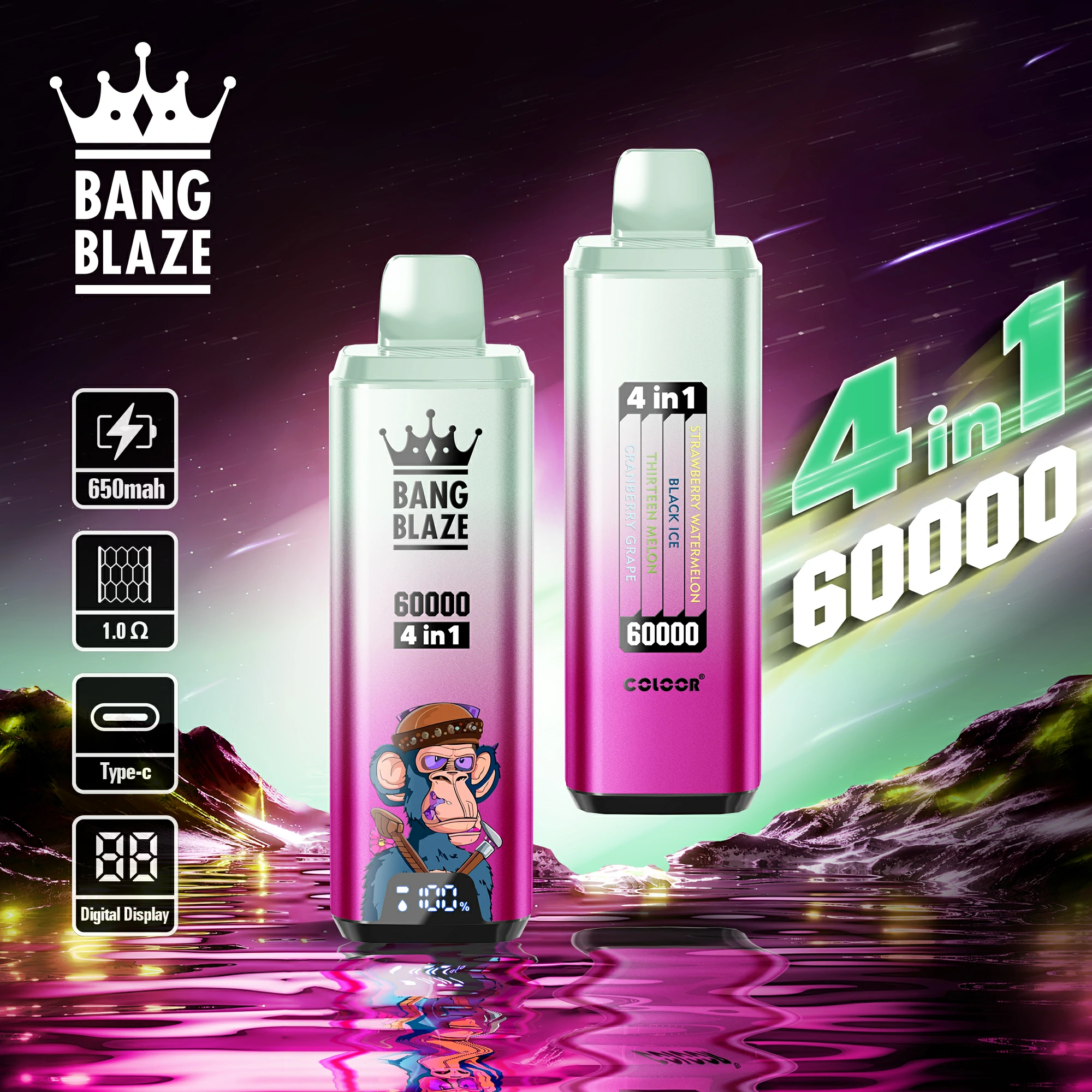 Bang Blaze 60000パフ 4-in-1 使い捨て電子タバコ - image 8