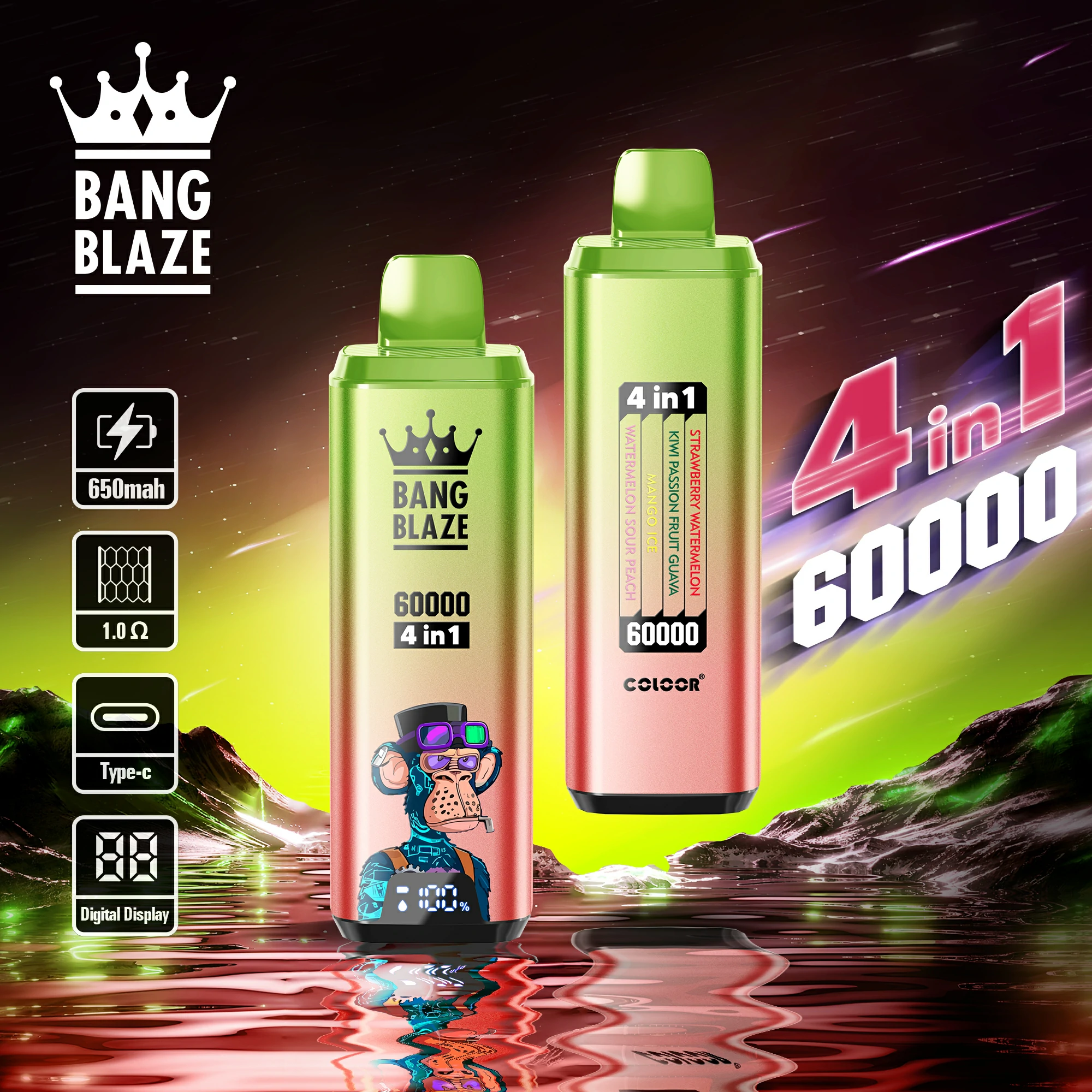 Bang Blaze 60000パフ 4-in-1 使い捨て電子タバコ - image 11