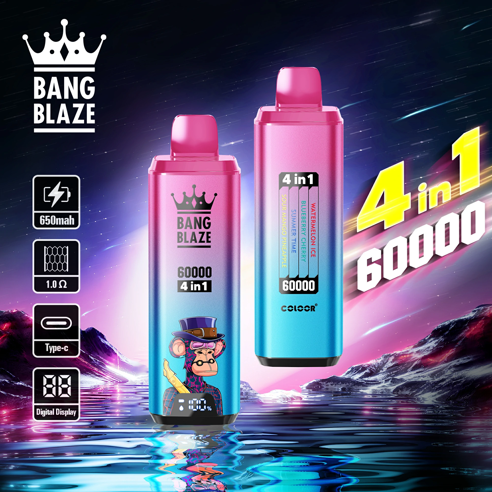 Bang Blaze 60000パフ 4-in-1 使い捨て電子タバコ - image 4