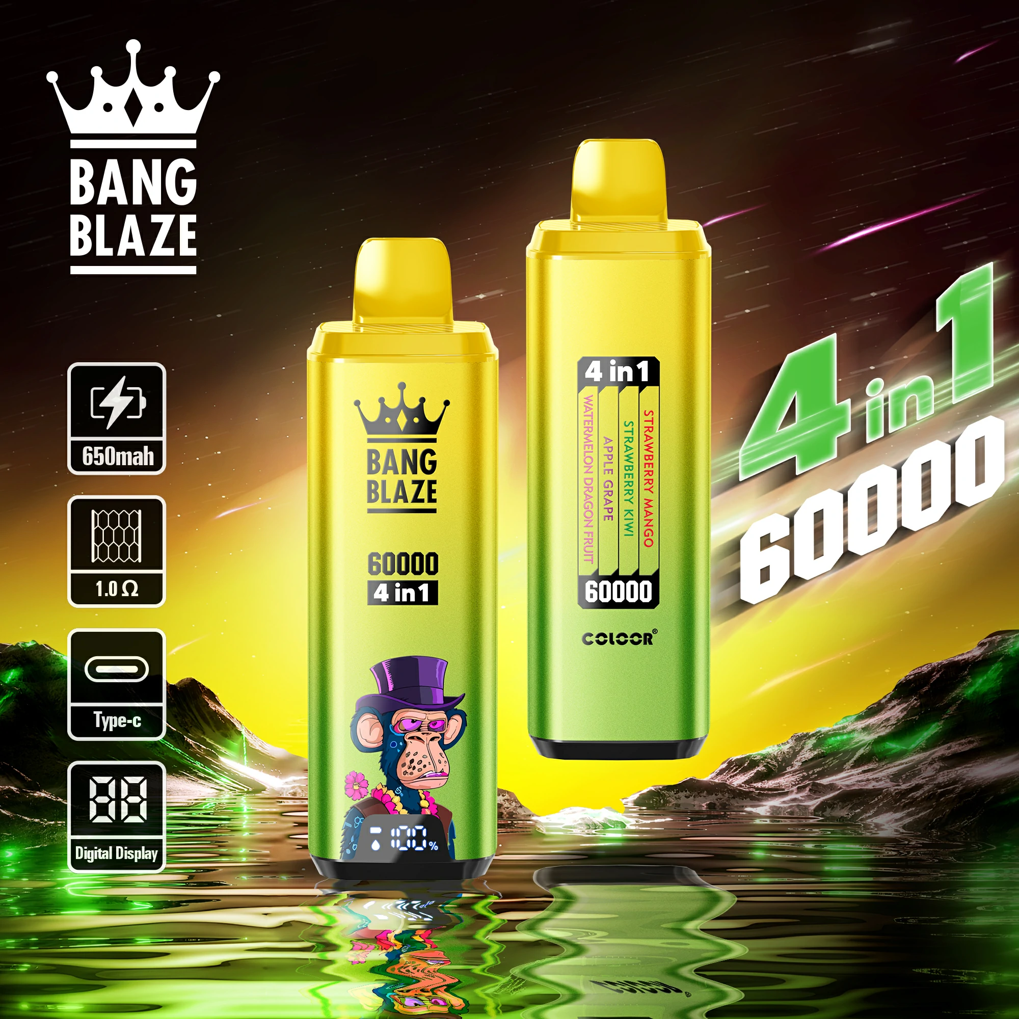 Bang Blaze 60000パフ 4-in-1 使い捨て電子タバコ - image 9